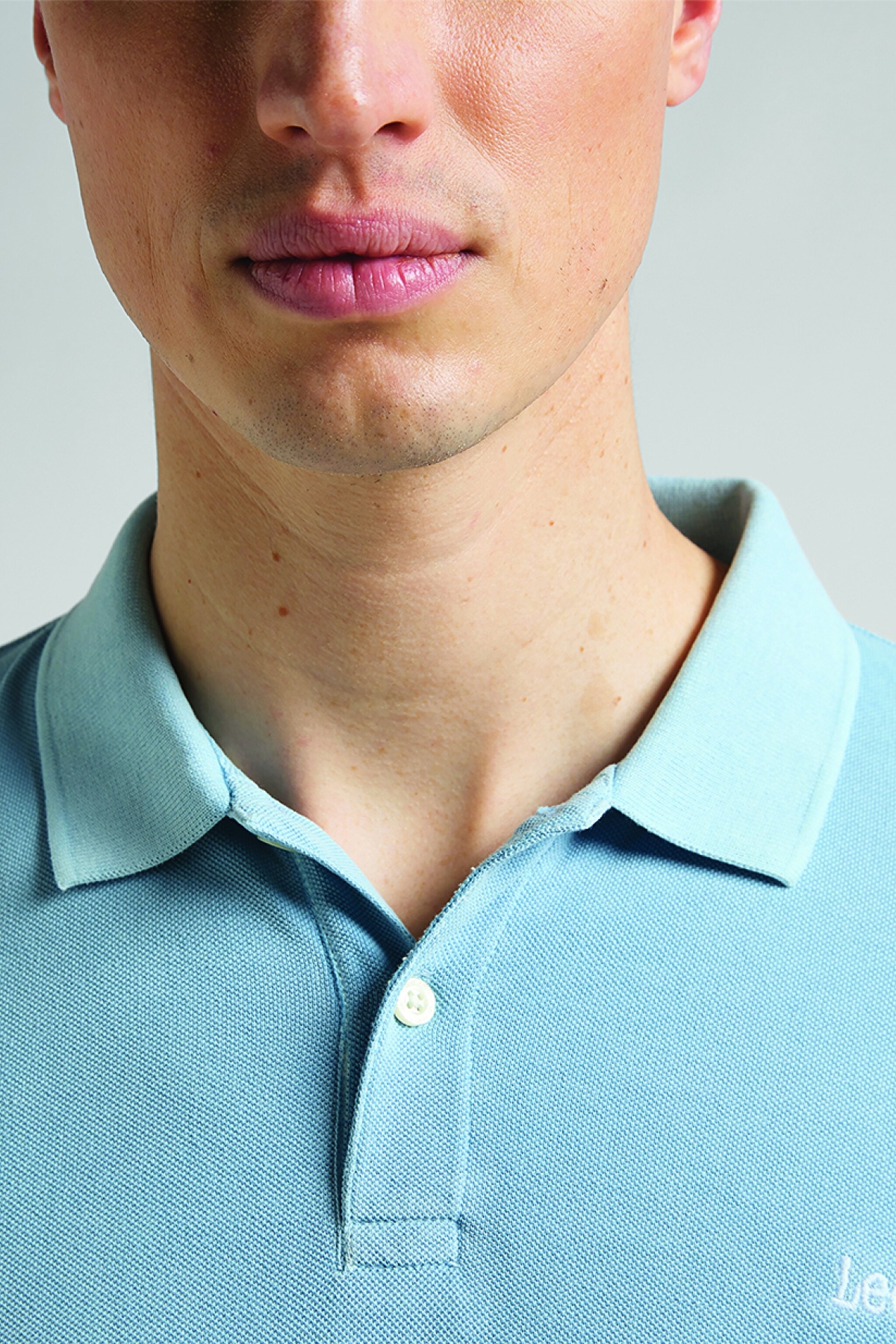 Regular Fit Rahat Kesim Polo Yaka Kısa Kollu Tişört - Ice Blue-L65CQSUY (görsel 4)