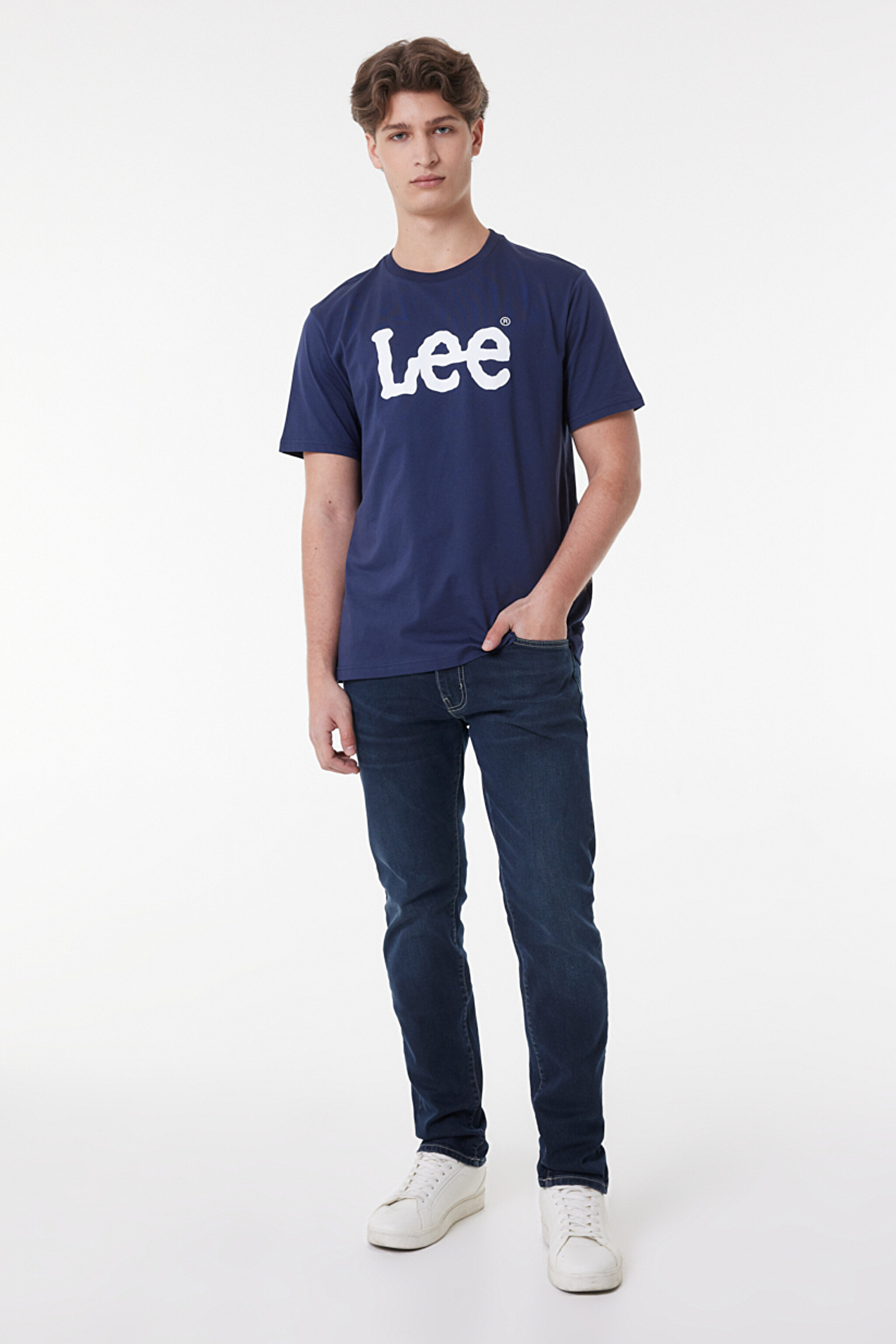 Regular Fit Normal Kesim Sıfır Yaka %100 Pamuk Logolu Tişört - Seaglass-L65QAIEE (görsel 2)