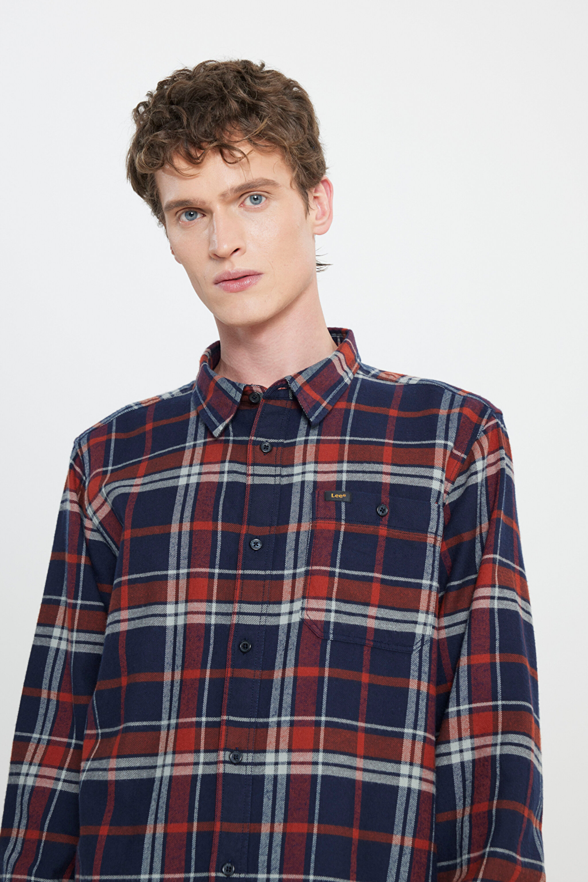Regular Fit Normal Kesim %100 Pamuk Kırmızı Gömlek Ceket - Red-L66N5882548 (görsel 4)