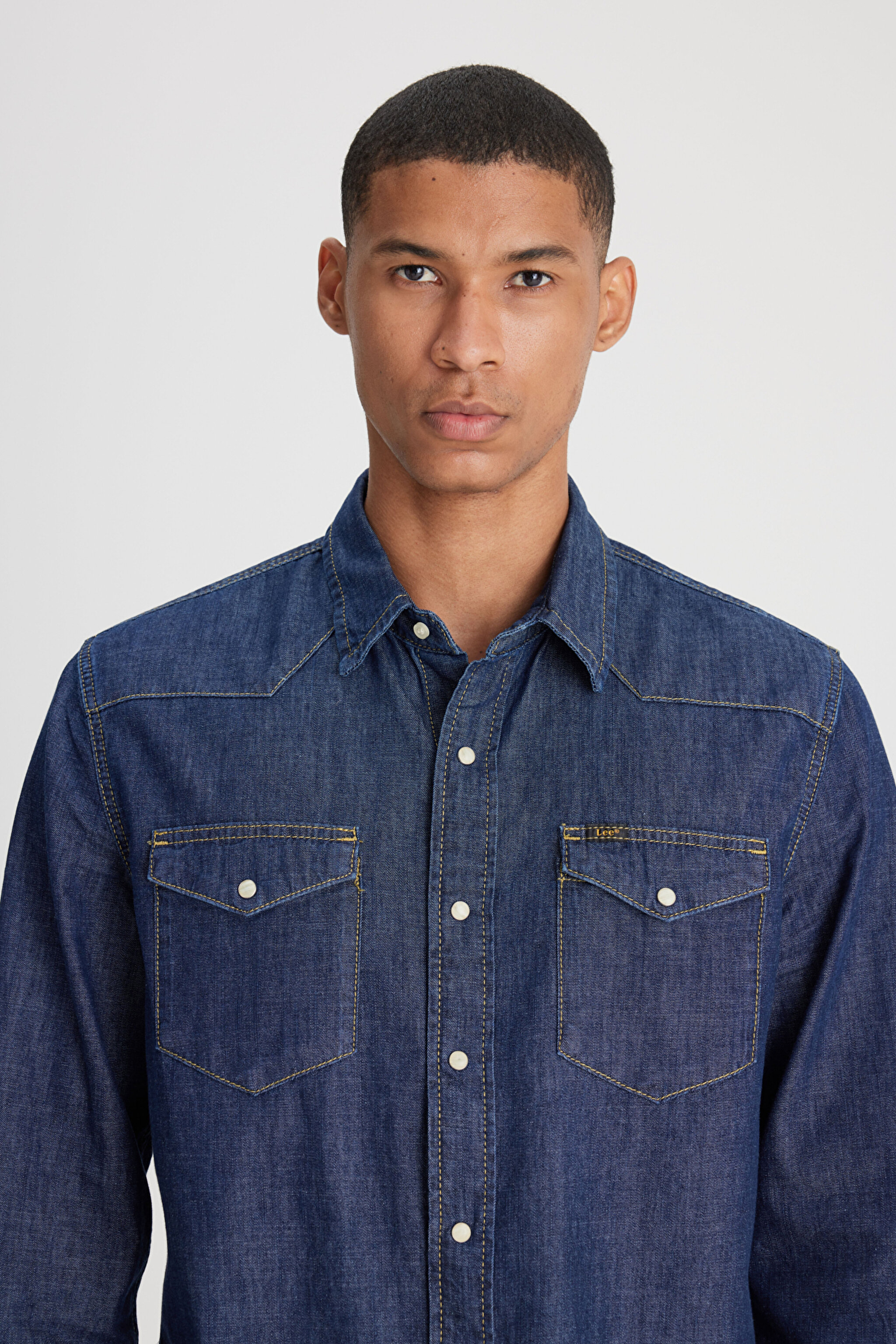 Regular Fit Normal Kesim %100 Pamuk Denim Gömlek - Blue-L66WPLLH (görsel 3)