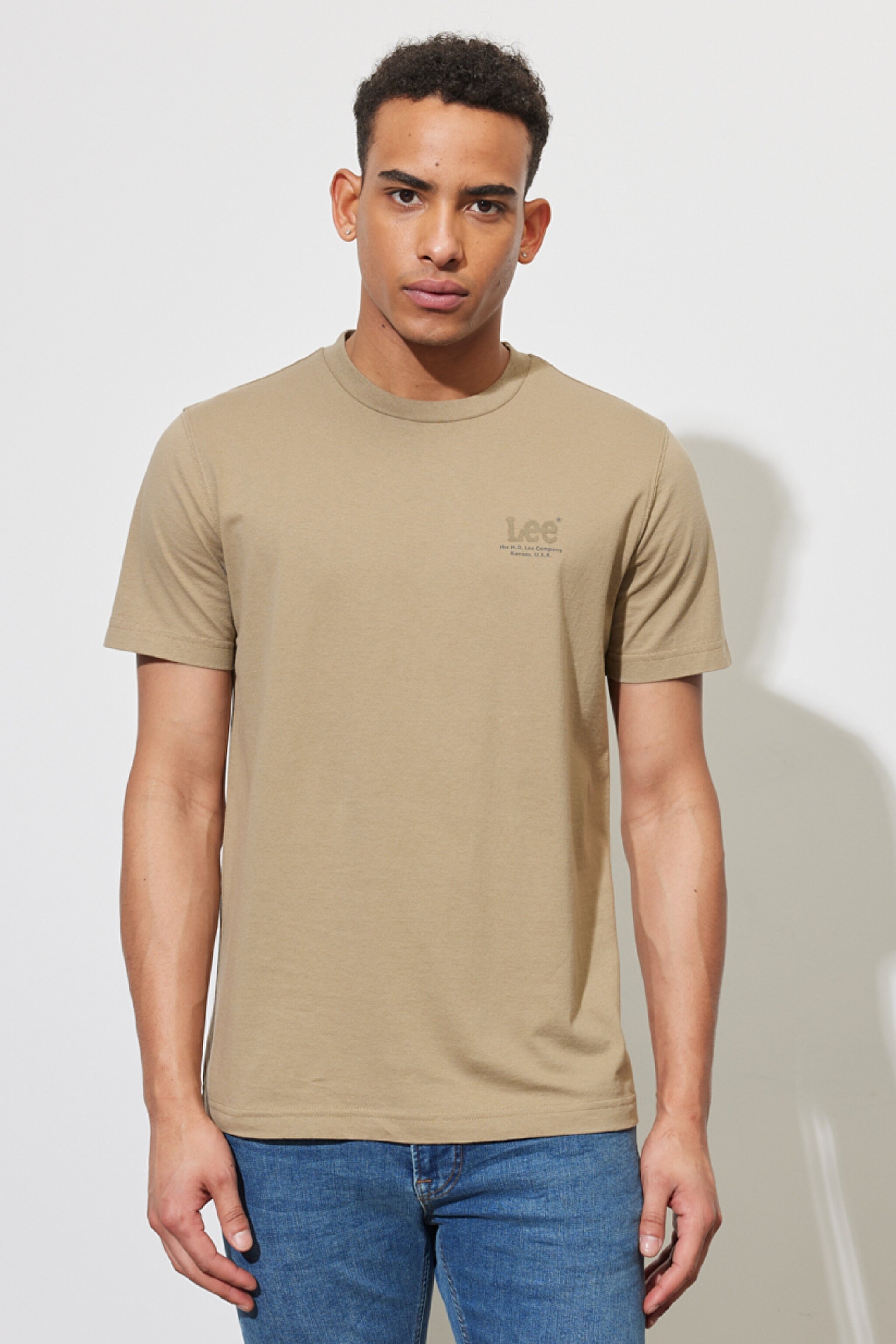 Regular Fit Normal Kesim %100 Pamuk Bisiklet Yaka Tişört - Clay-L68SFE56 (görsel 2)