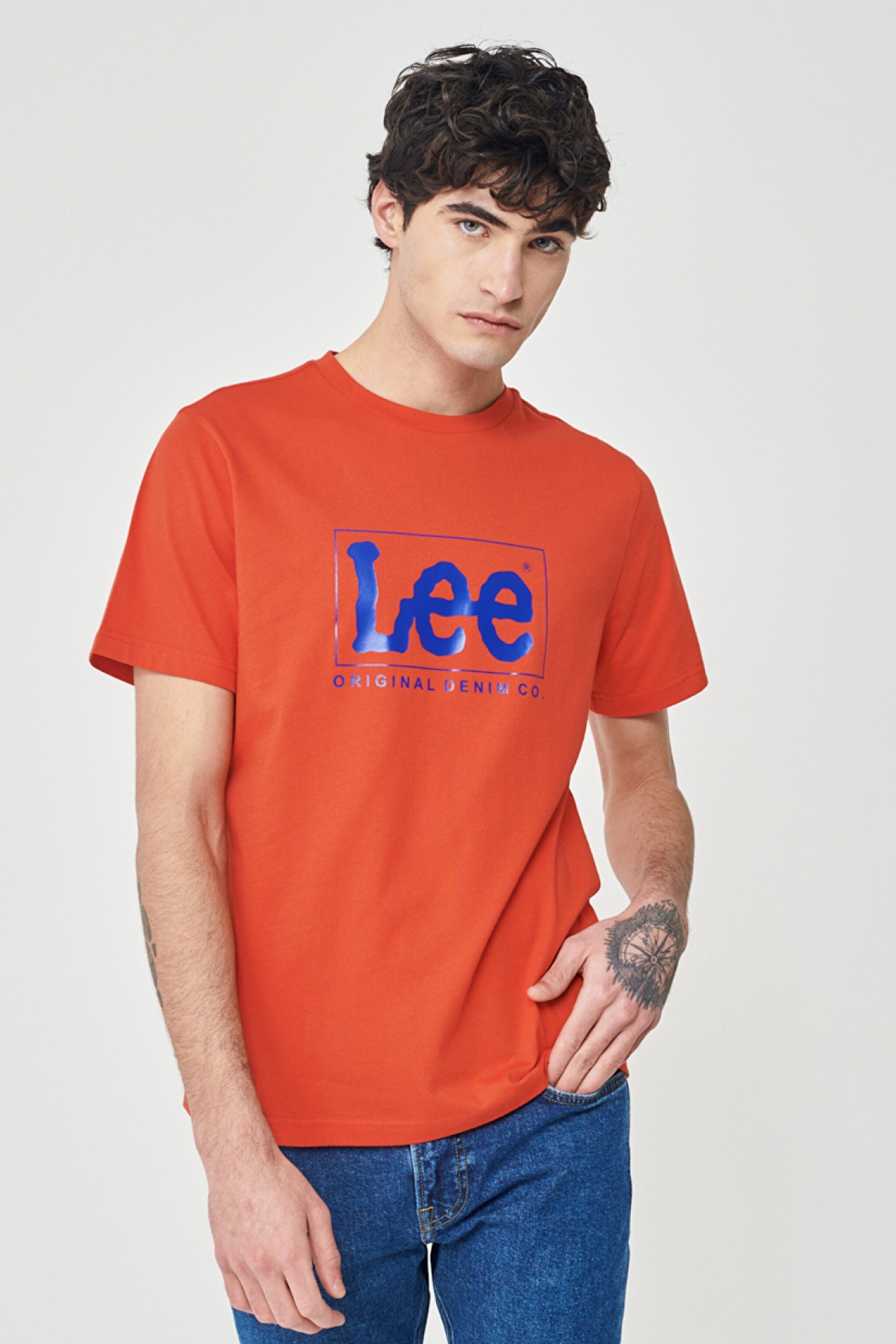 Regular Fit Normal Kesim %100 Pamuk Bisiklet Yaka Mercan Tişört - Coral-L68TYS512