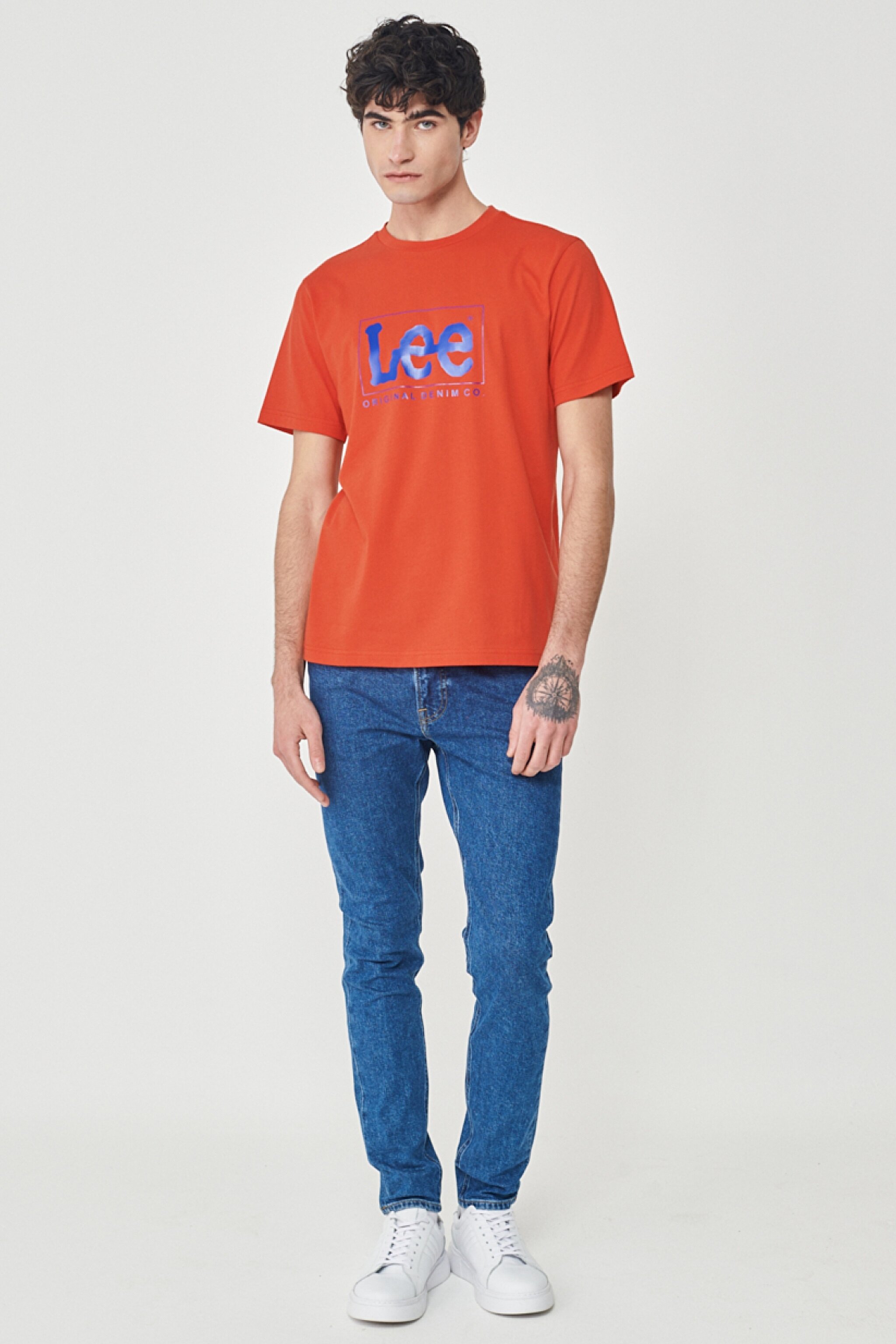 Regular Fit Normal Kesim %100 Pamuk Bisiklet Yaka Mercan Tişört - Coral-L68TYS512 (görsel 5)