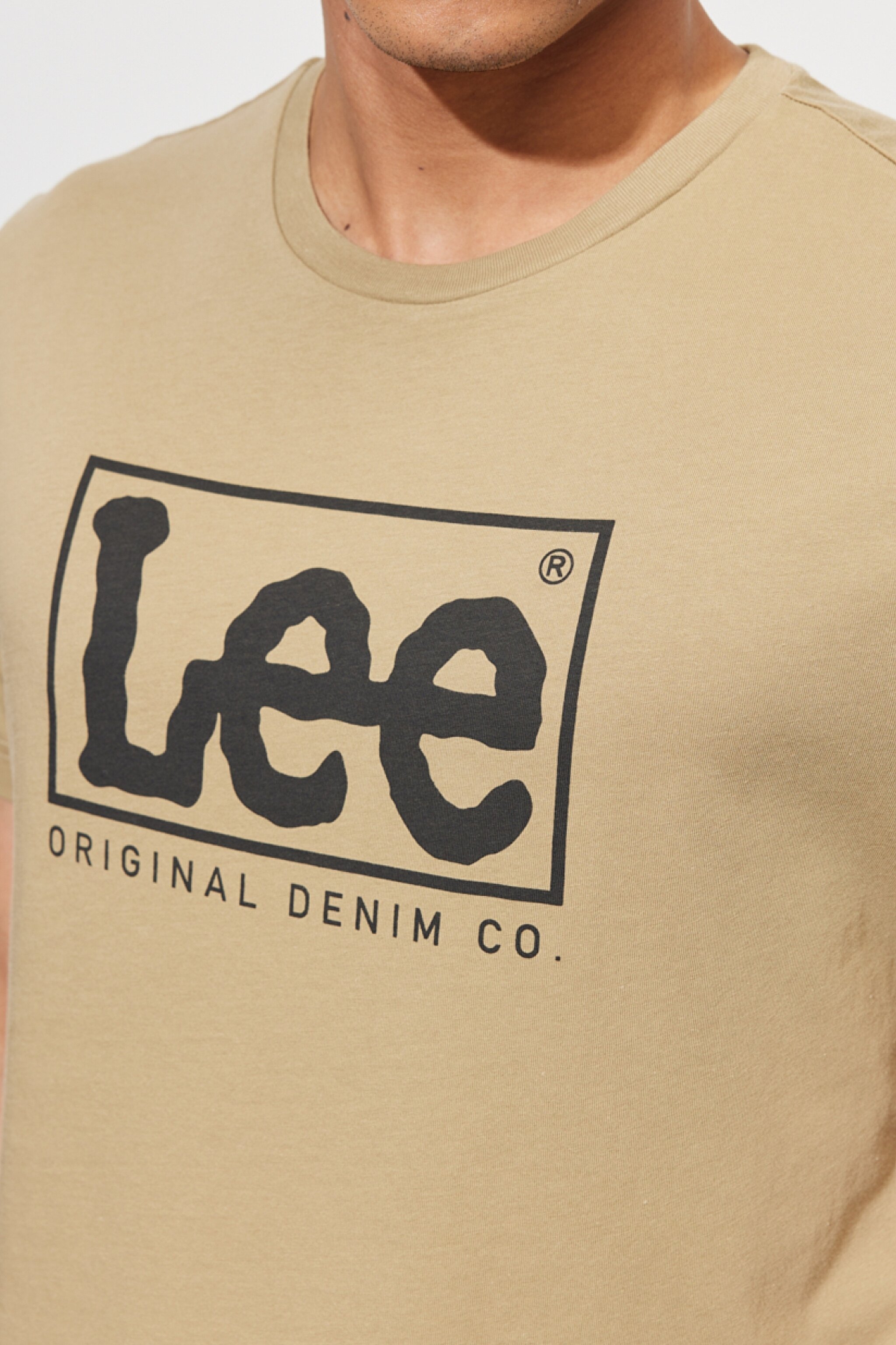 Regular Fit Rahat Kesim %100 Pamuk Wobbly Logo Crew Neck Tişört - Clay-L68TYS56 (görsel 4)