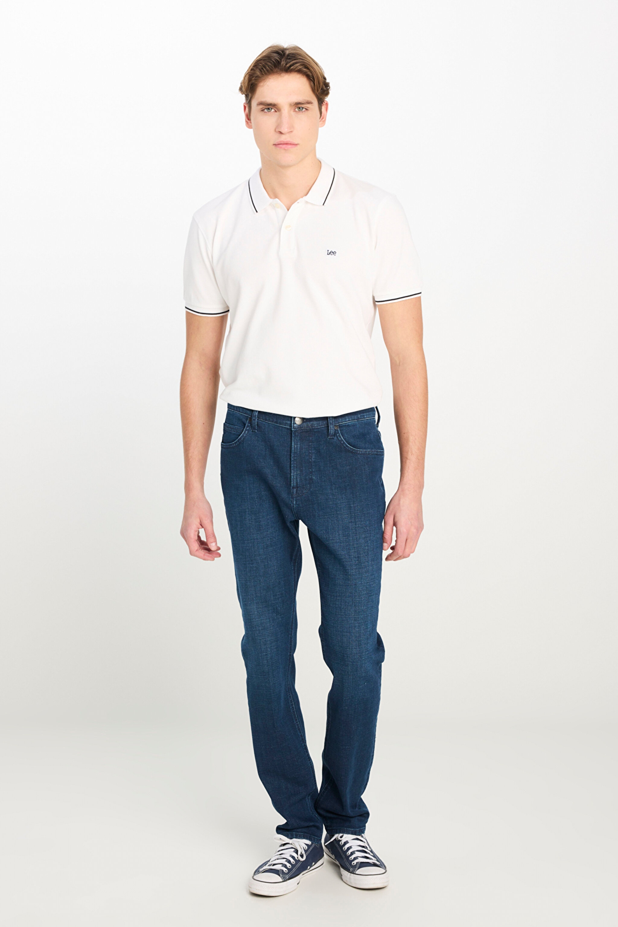 Rider Slim Fit Dar Kesim Normal Bel Koyu Mavi Pamuklu Esnek Denim Pantolon - Dark Indigo-L70100025317 (görsel 2)
