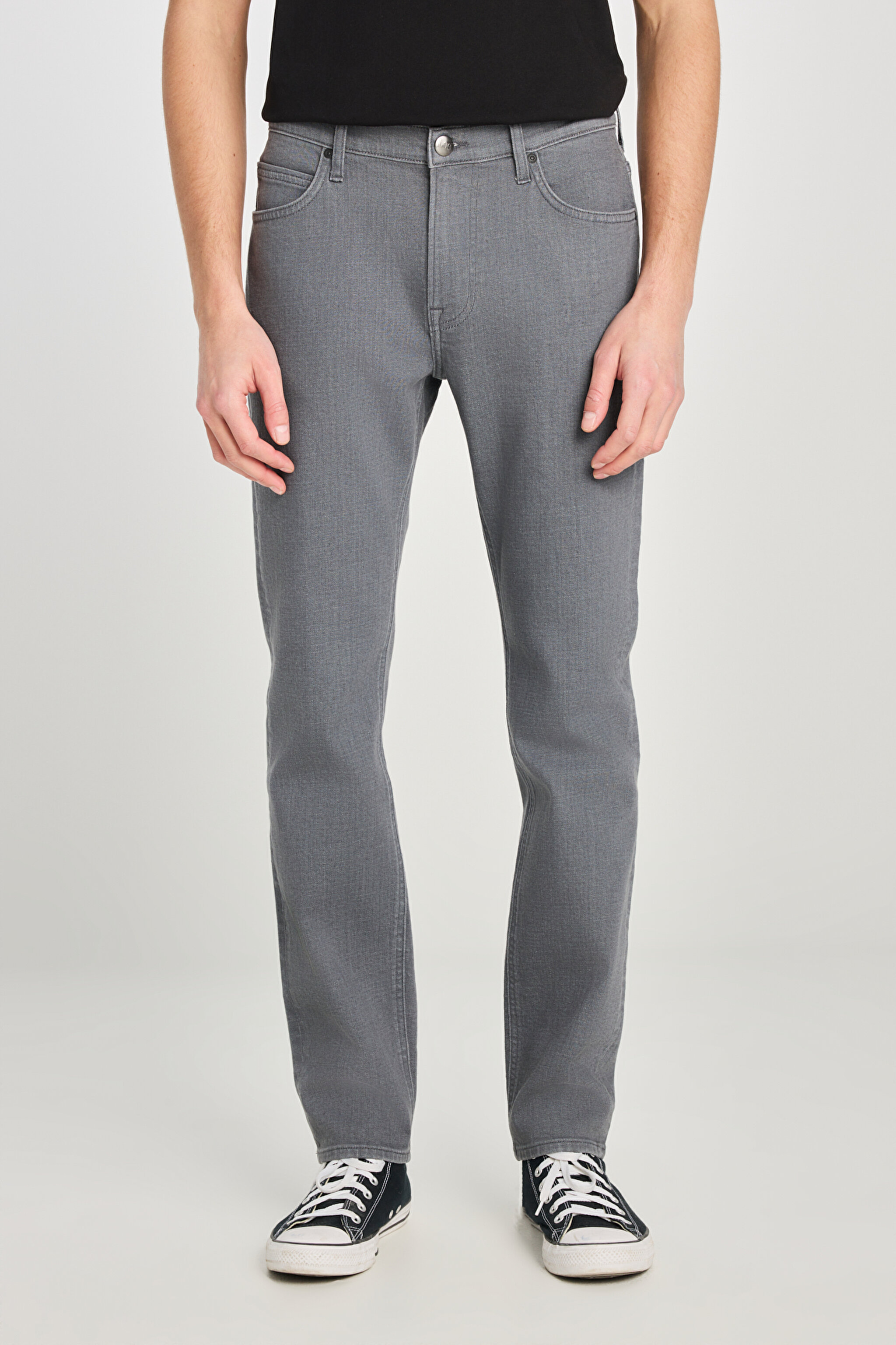Rider Slim Fit Dar Kesim Normal Bel Gri Pamuklu Esnek Denim Pantolon - Gray-L7010002635 (görsel 3)