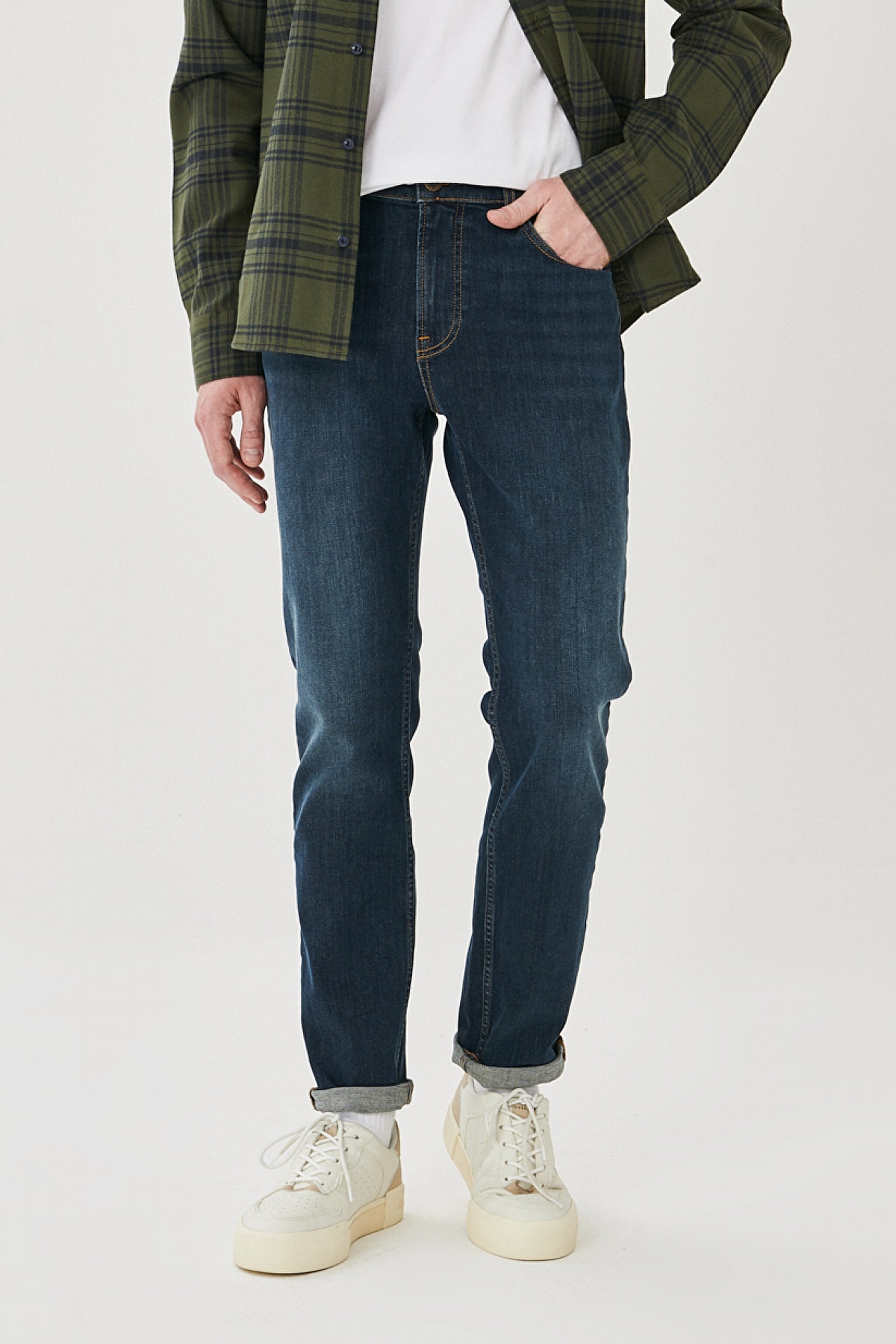 Rider Slim Fit Normal Bel Denim Esnek Jean Kot Pantolon - Anthracite-L701001003