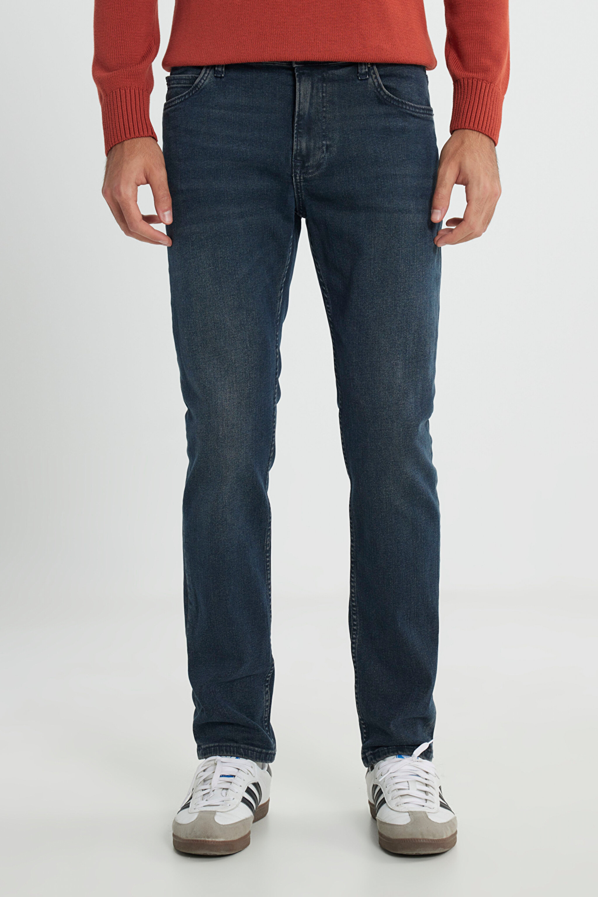 Rider Slim Fit Dar Kesim Esnek Jean Pantolon - Deep Blue-L701012397 (görsel 3)