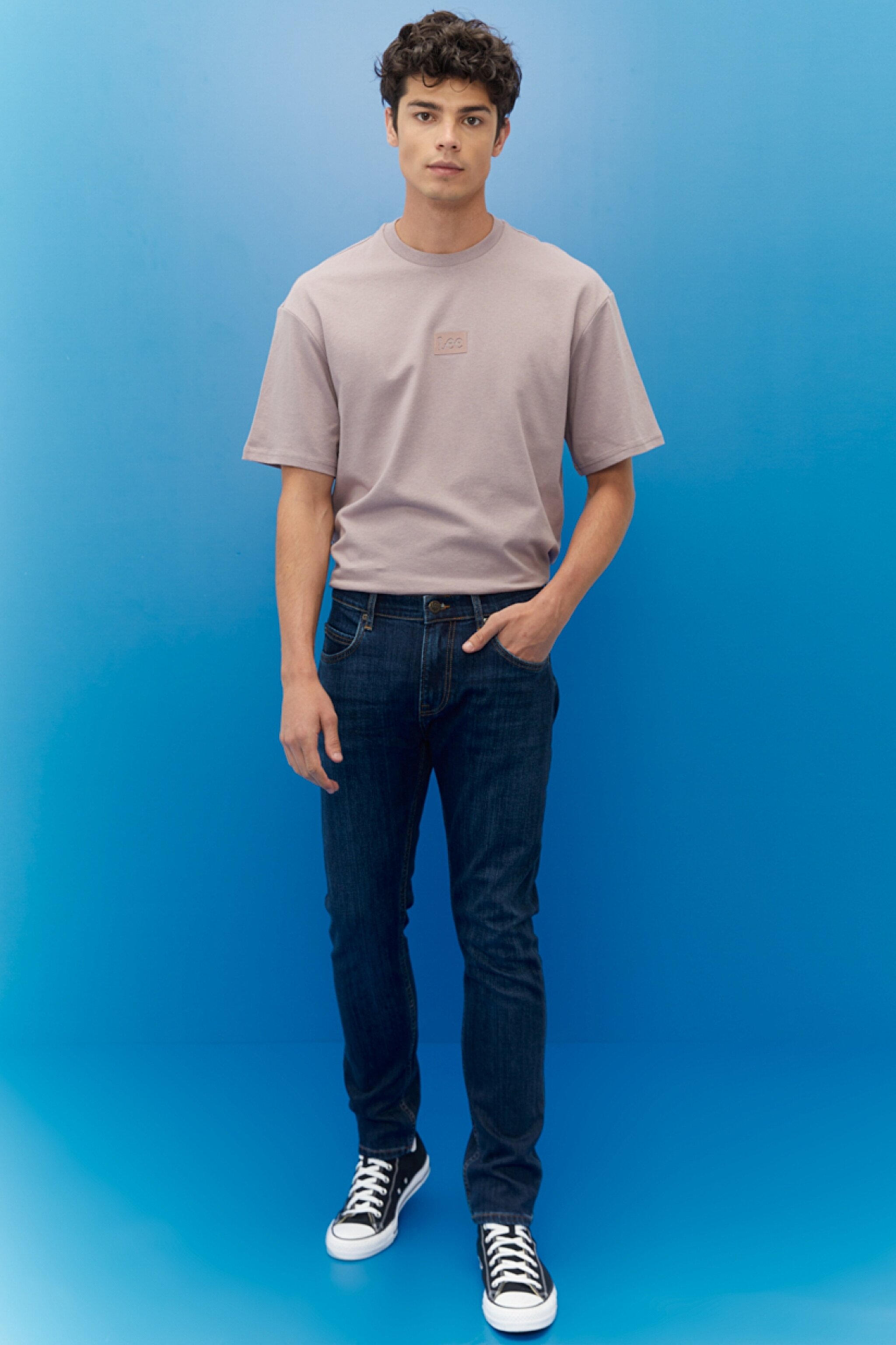 Rider Slim Fit Dar Kesim Normal Bel Esnek Jean Kot Pantolon - Dark Blue-L701014408 (görsel 2)