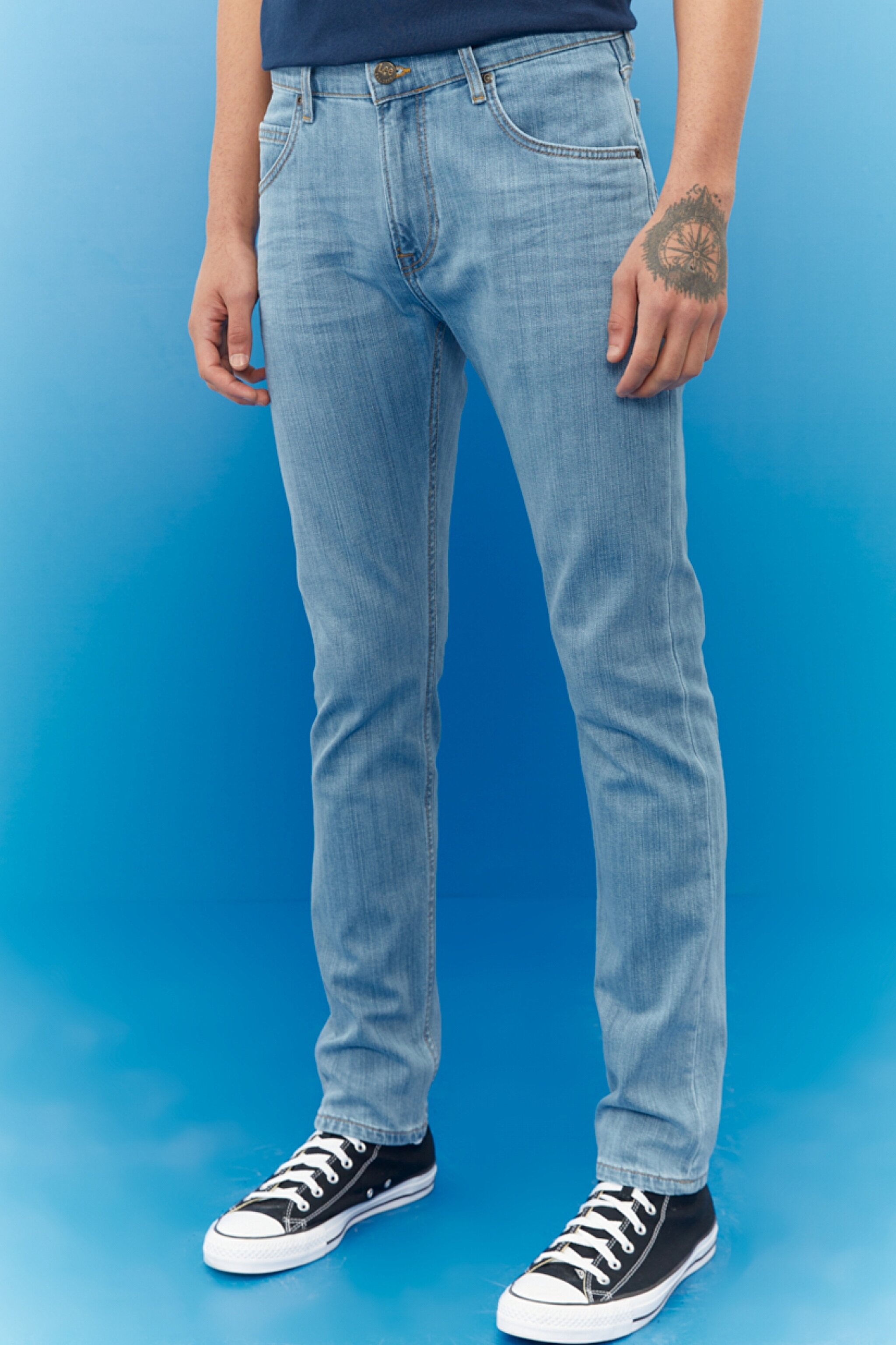 Rider Slim Fit Dar Kesim Normal Bel Esnek Jean Kot Pantolon - Light Blue-L701015404 (görsel 2)