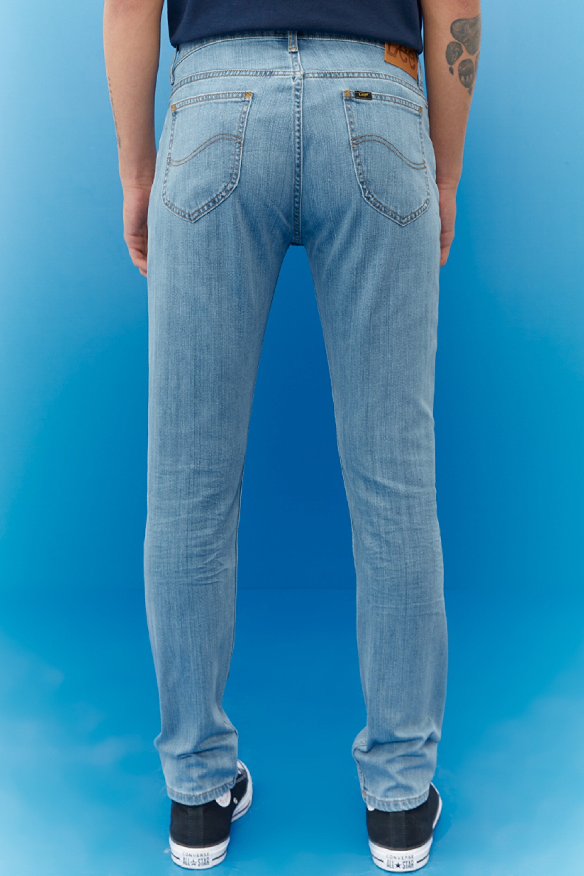 Rider Slim Fit Dar Kesim Normal Bel Esnek Jean Kot Pantolon - Light Blue-L701015404 (görsel 5)