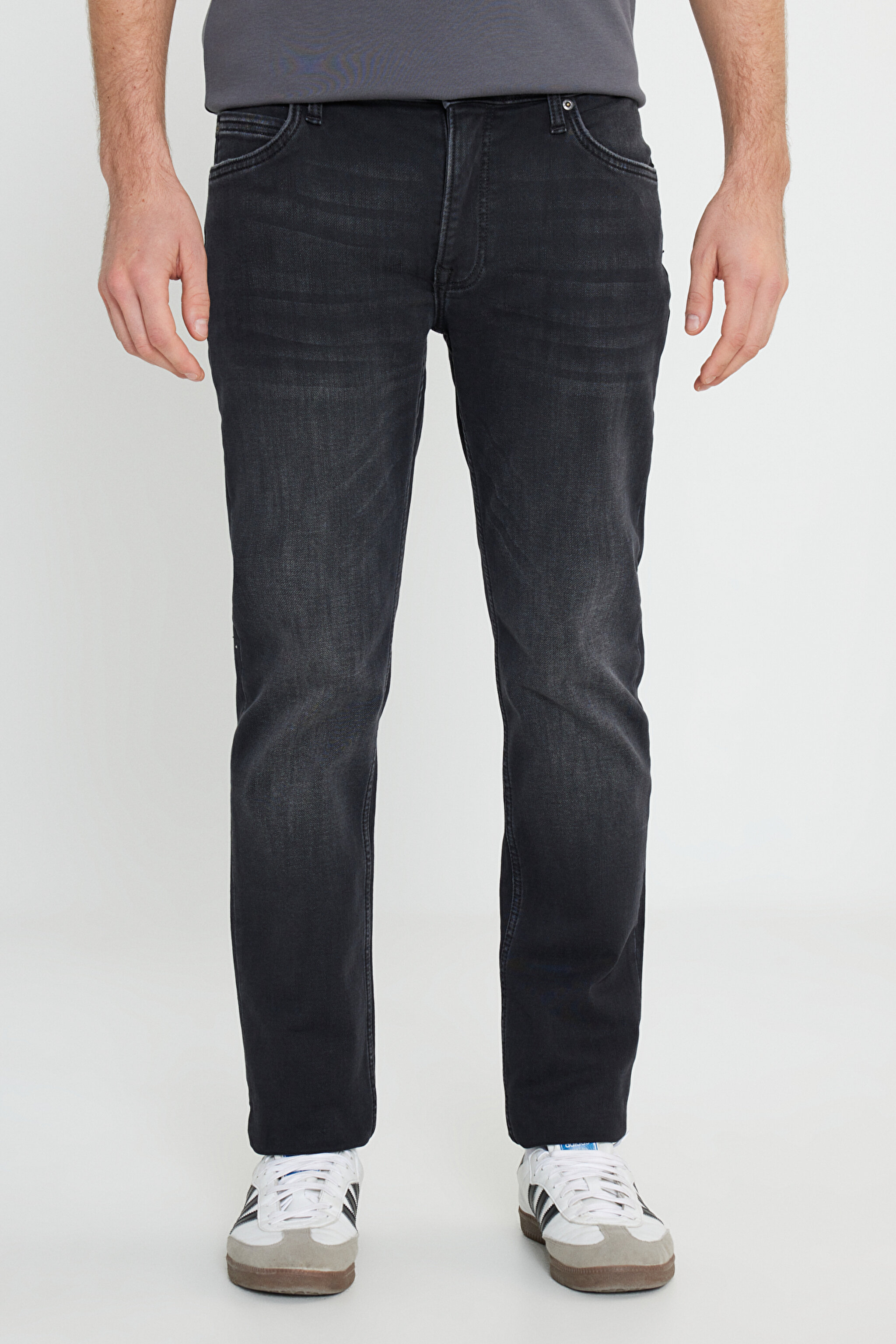 Rider Slim Fit Dar Kesim Normal Bel Siyah Esnek Jean Kot Pantolon - Black-L701025001 (görsel 3)