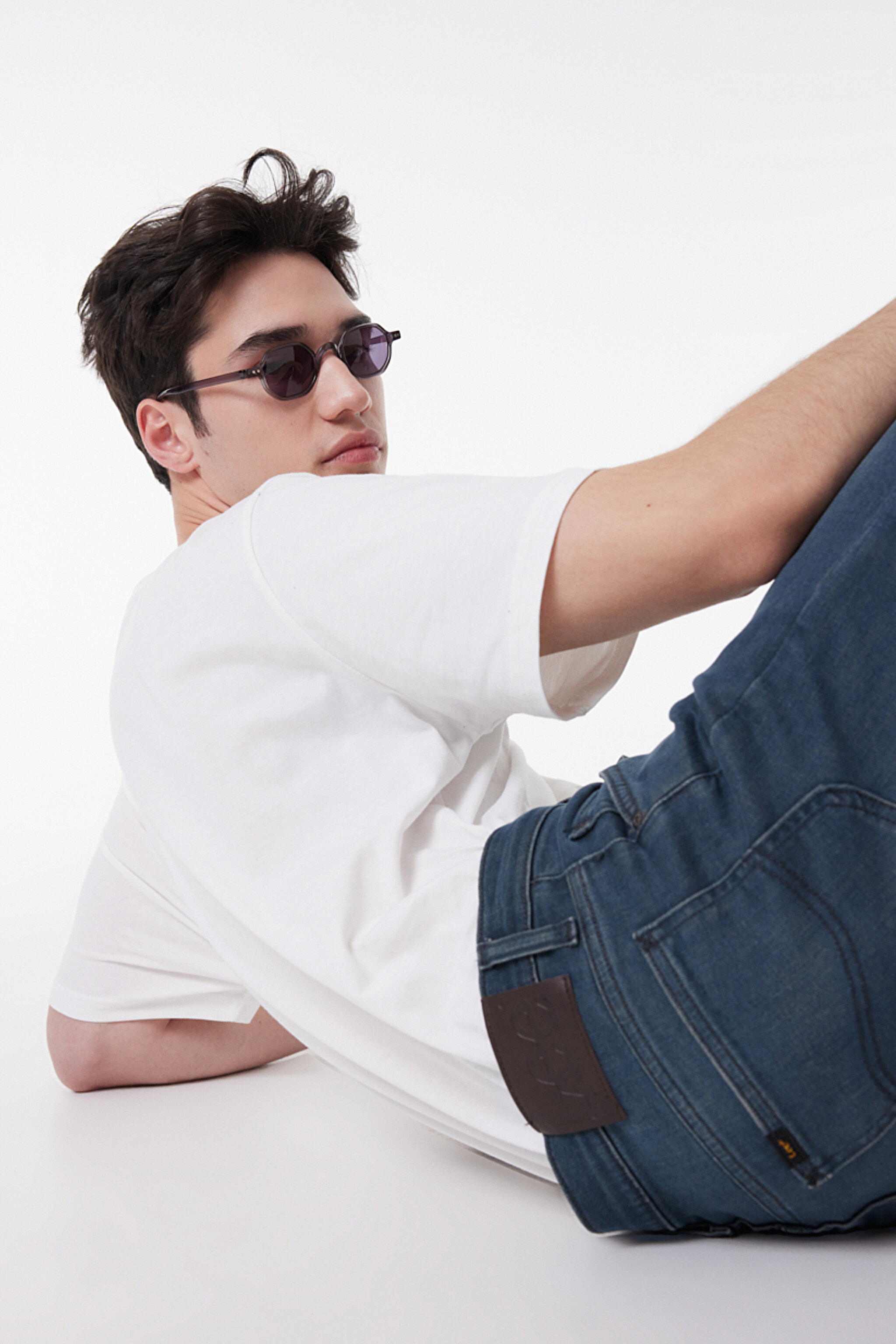 Rider Slim Fit Dar Kesim Normal Bel Yıkamalı Mavi Esnek Jean Kot Pantolon - Mid Blue-L701054XT (görsel 9)