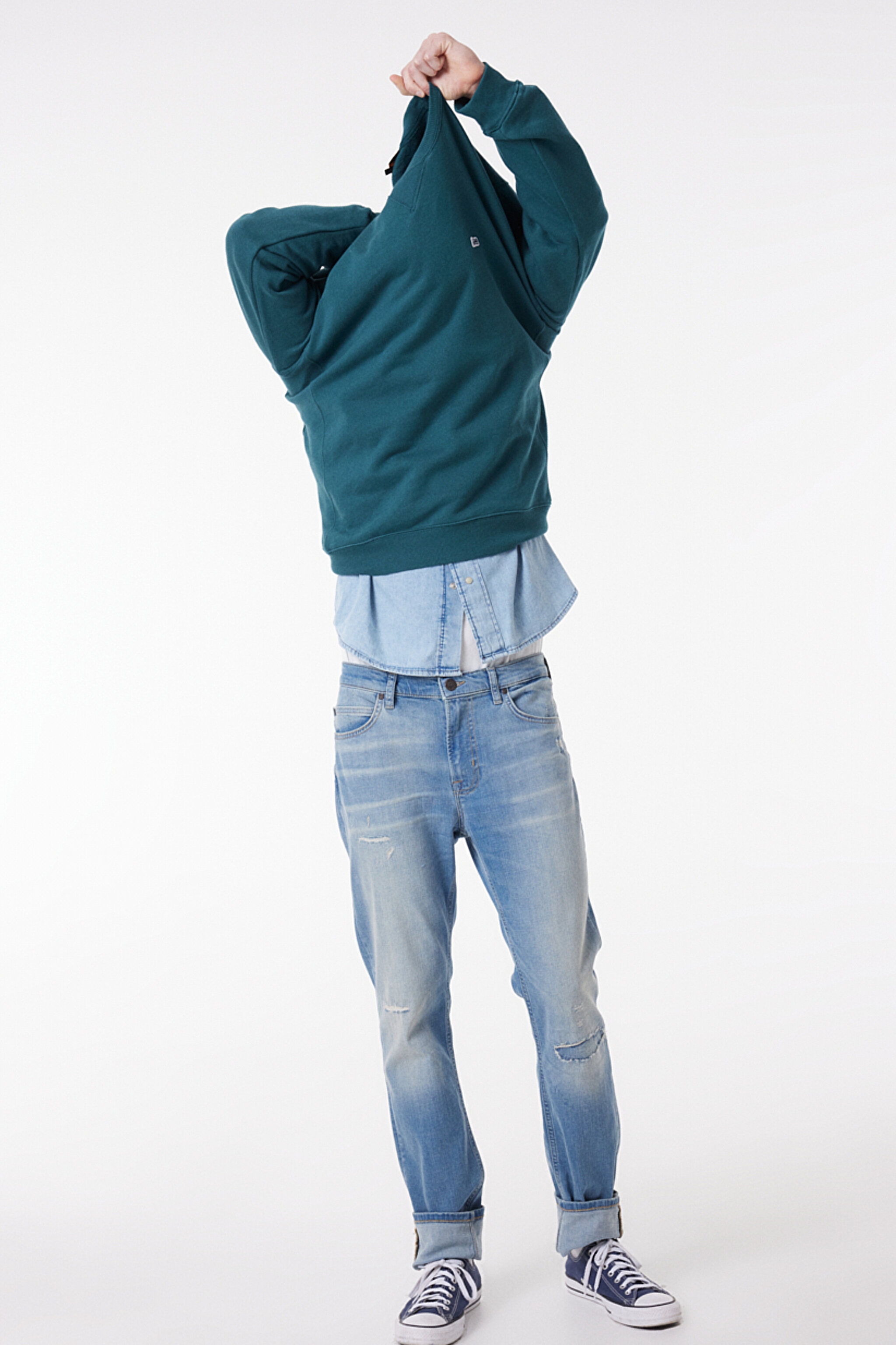 Slim Fit Dar Kesim Normal Bel Açık Mavi Esnek Rider Jean Denim Kot Pantolon - Light Blue-L701064404 (görsel 3)