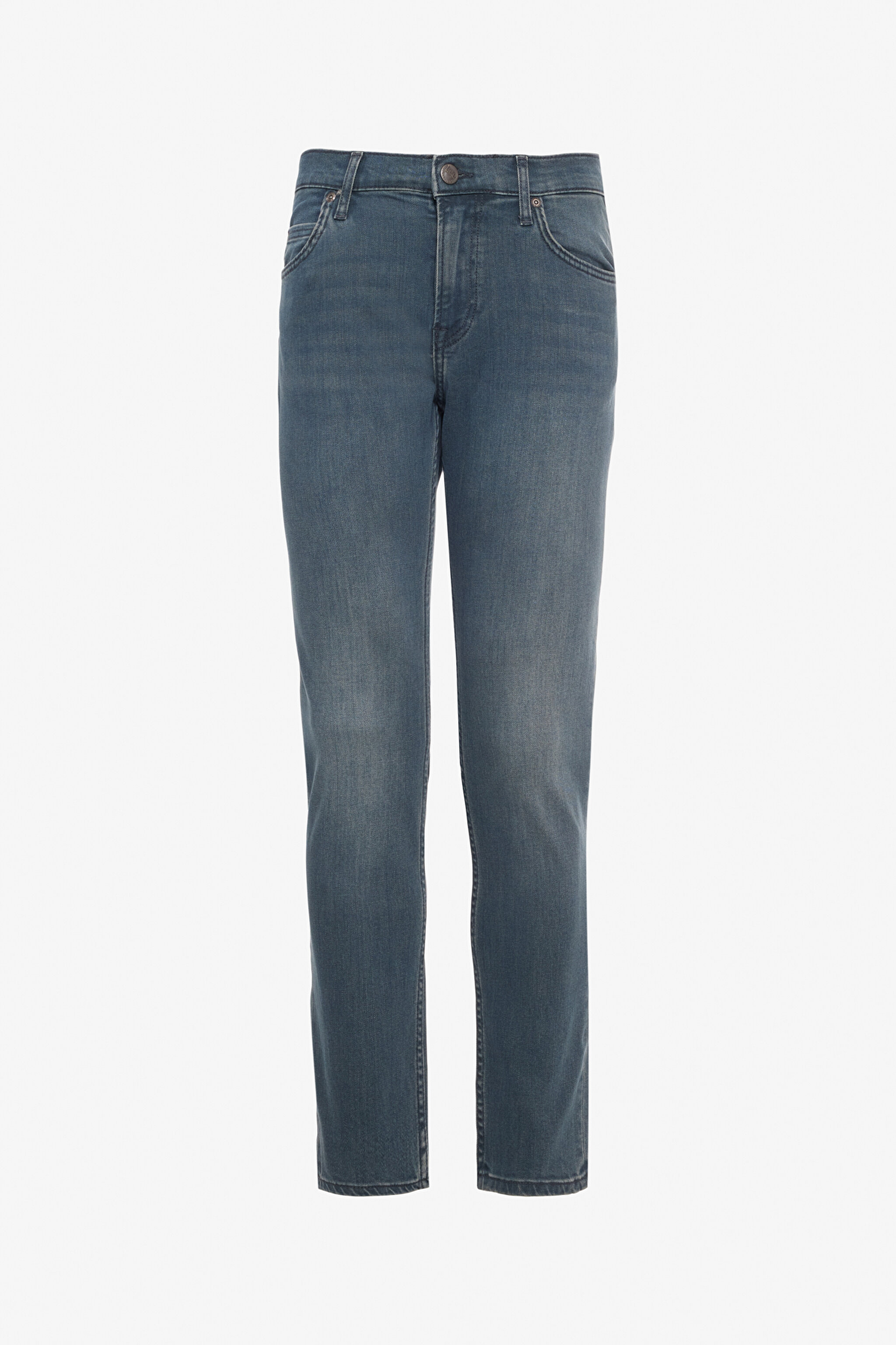 Slim Fit Dar Kesim Normal Bel Dar Paça Rider Antrasit Jean Kot Pantolon - Stone-L70115858 (görsel 7)