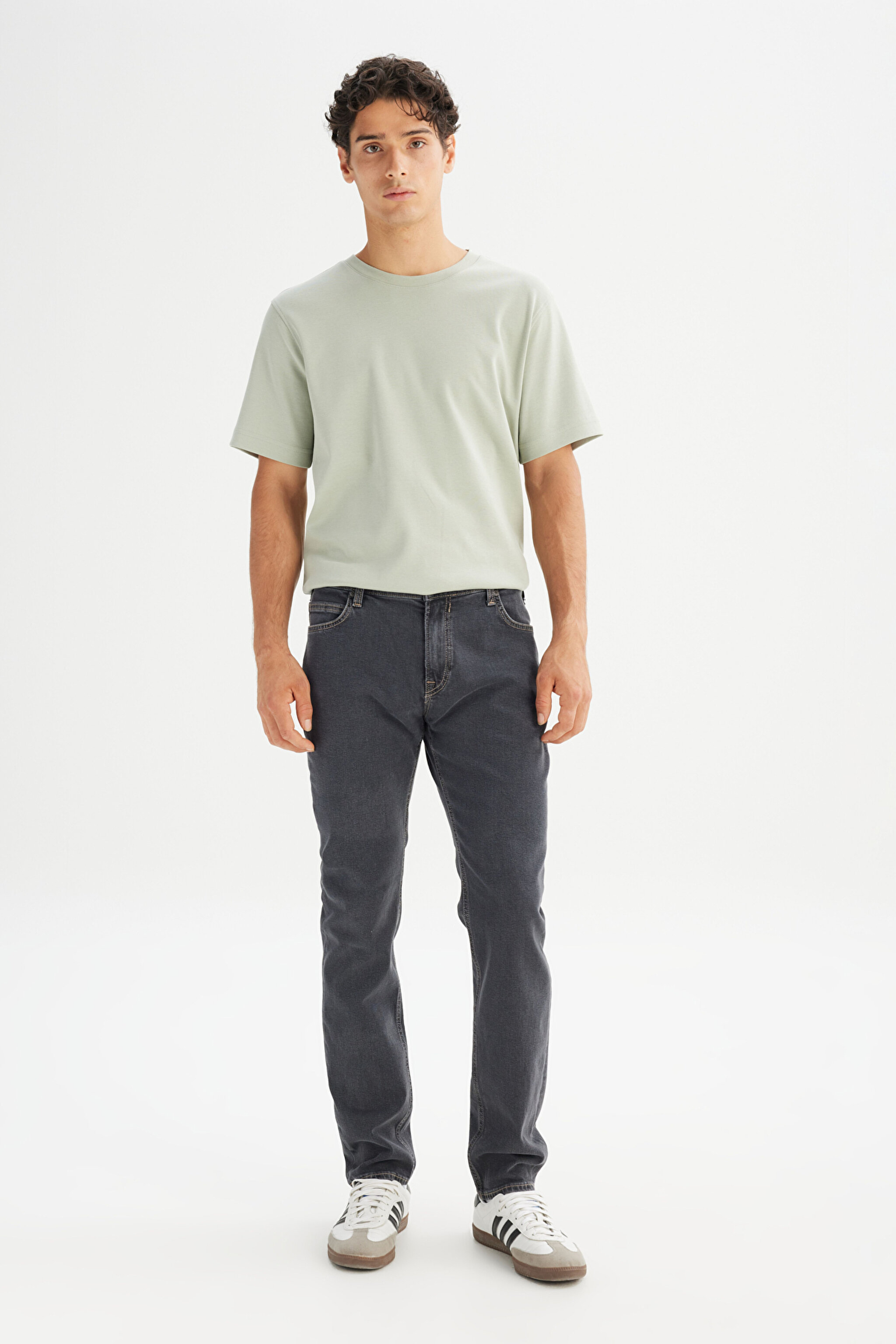 Rider Slim Fit Normal Bel Denim Esnek Jean Kot Pantolon - Black-L701OR47 (görsel 2)