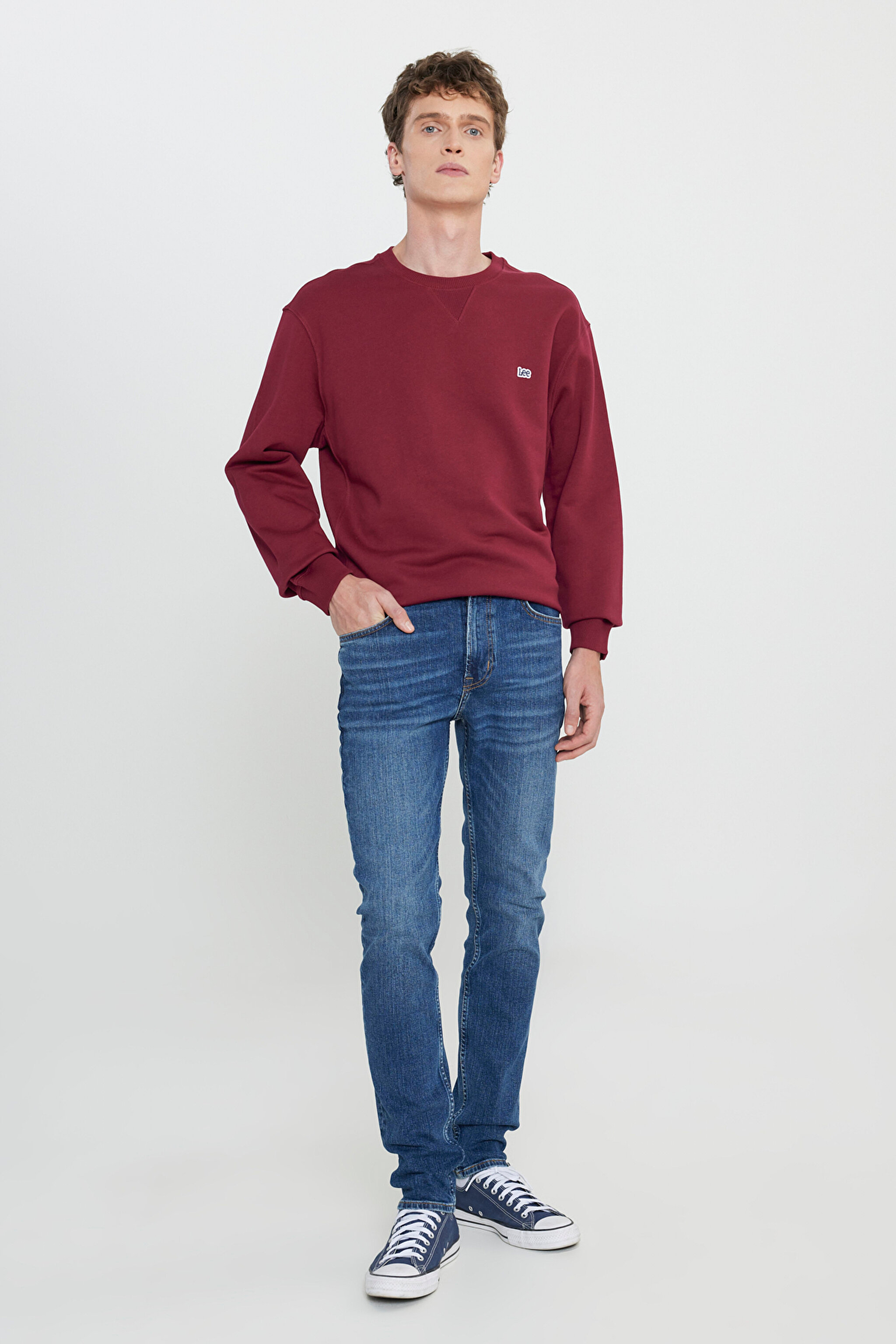 Rider Slim Fit Dar Kesim Normal Bel Esnek Jean Kot Pantolon - Deep Water-L701PXEE