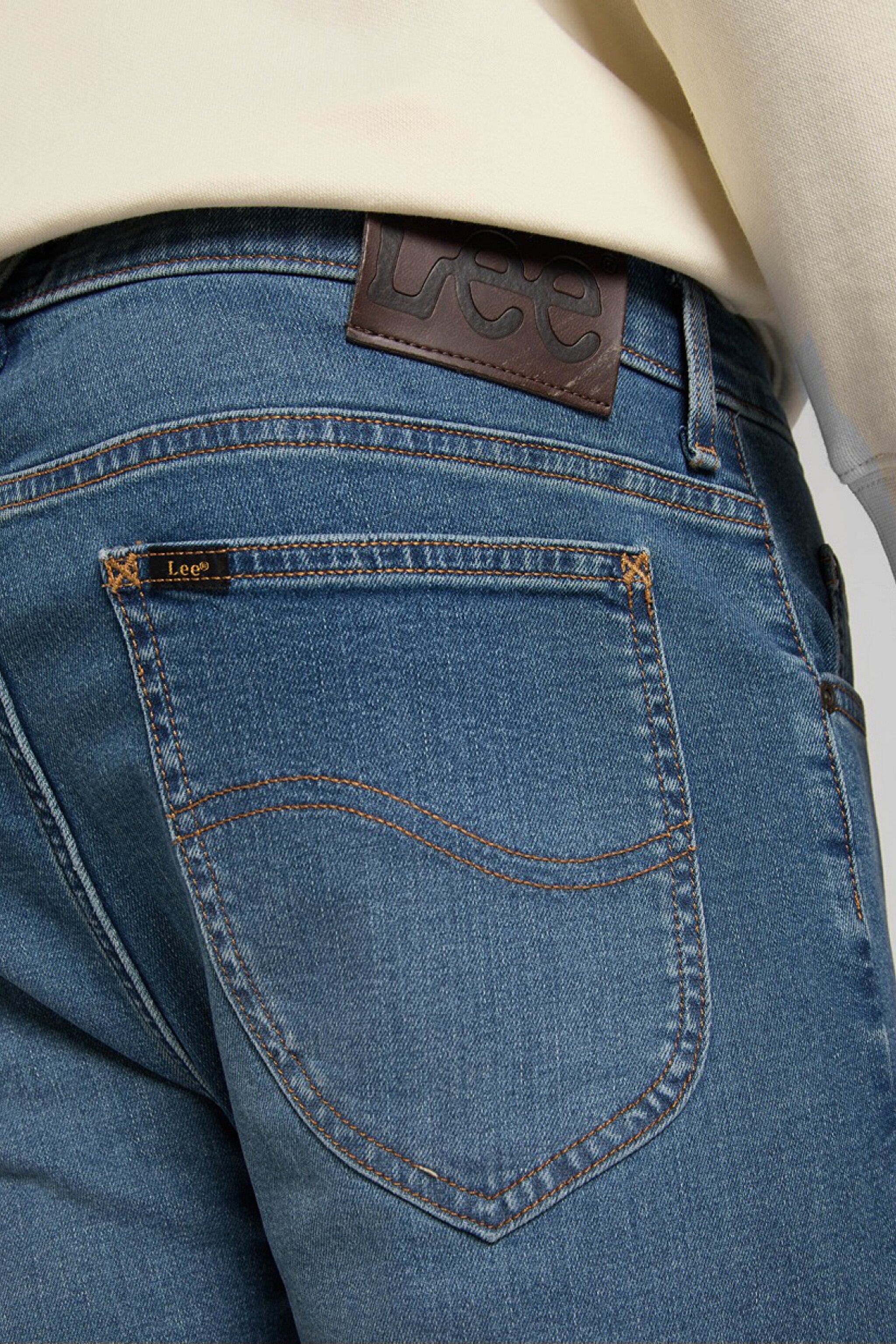 Rider Slim Fit Dar Kesim Normal Bel Esnek Jean Kot Pantolon - Mid Worn Tinted-L701SQBG (görsel 5)