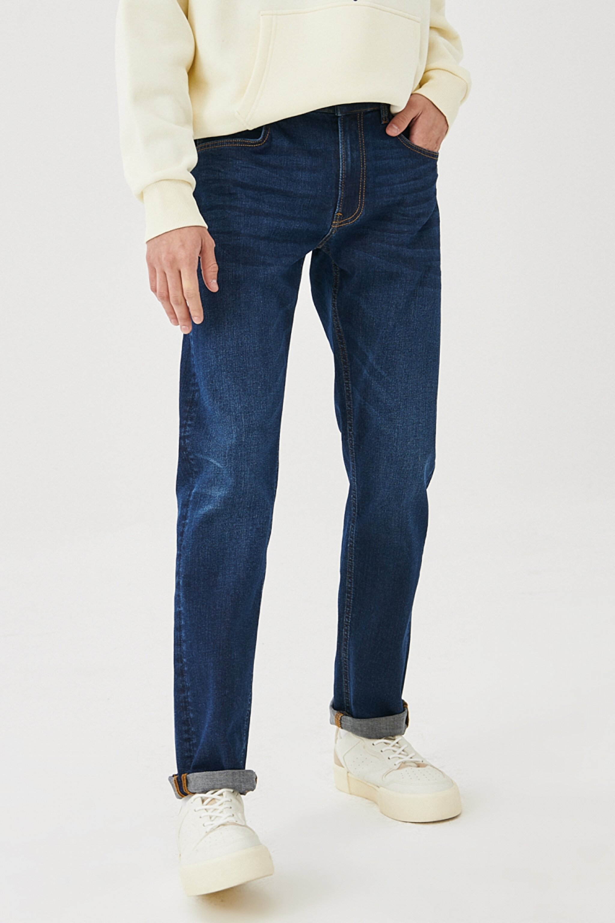 Daren Straight Fit Normal Bel Denim Esnek Jean Kot Pantolon