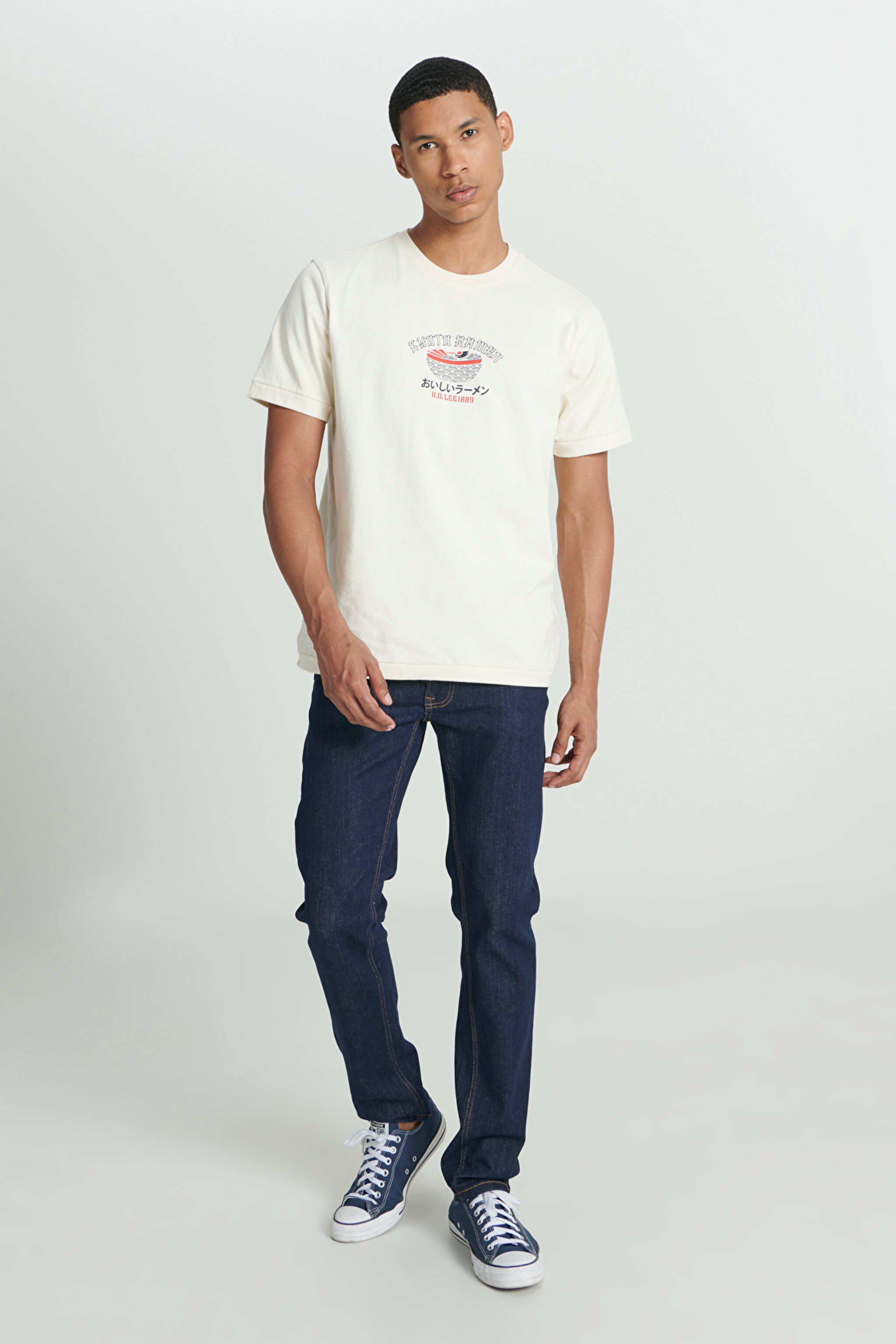 Regular Fit Normal Kesim Normal Bel Düz Paça Daren Lacivert Jean Kot Pantolon - Rinse-L706016401 (görsel 3)