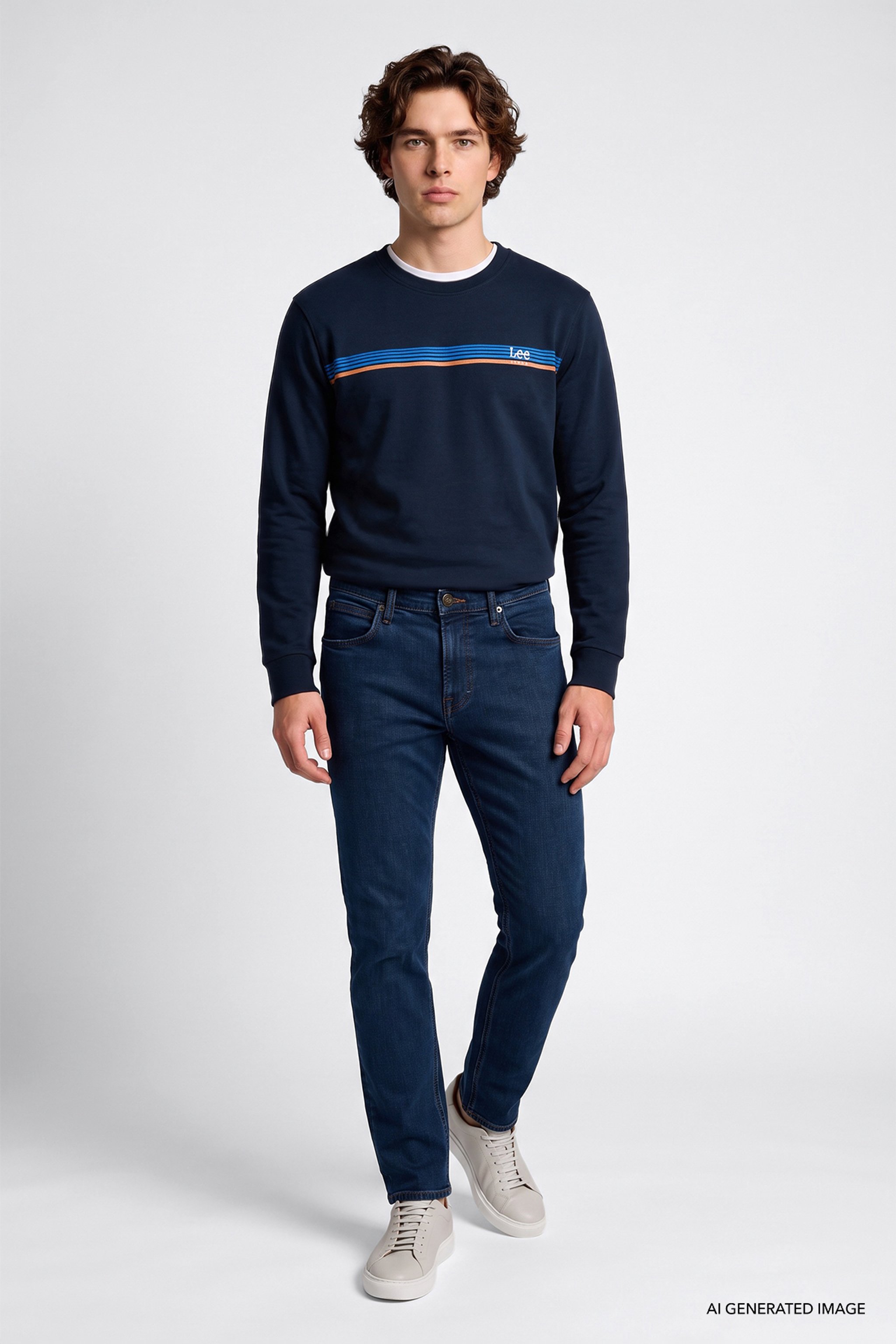 Pamuklu Straight Fit Cepli Esnek Jean Kot Denim Pantolon - Dark Blue-L706260051DB (görsel 2)