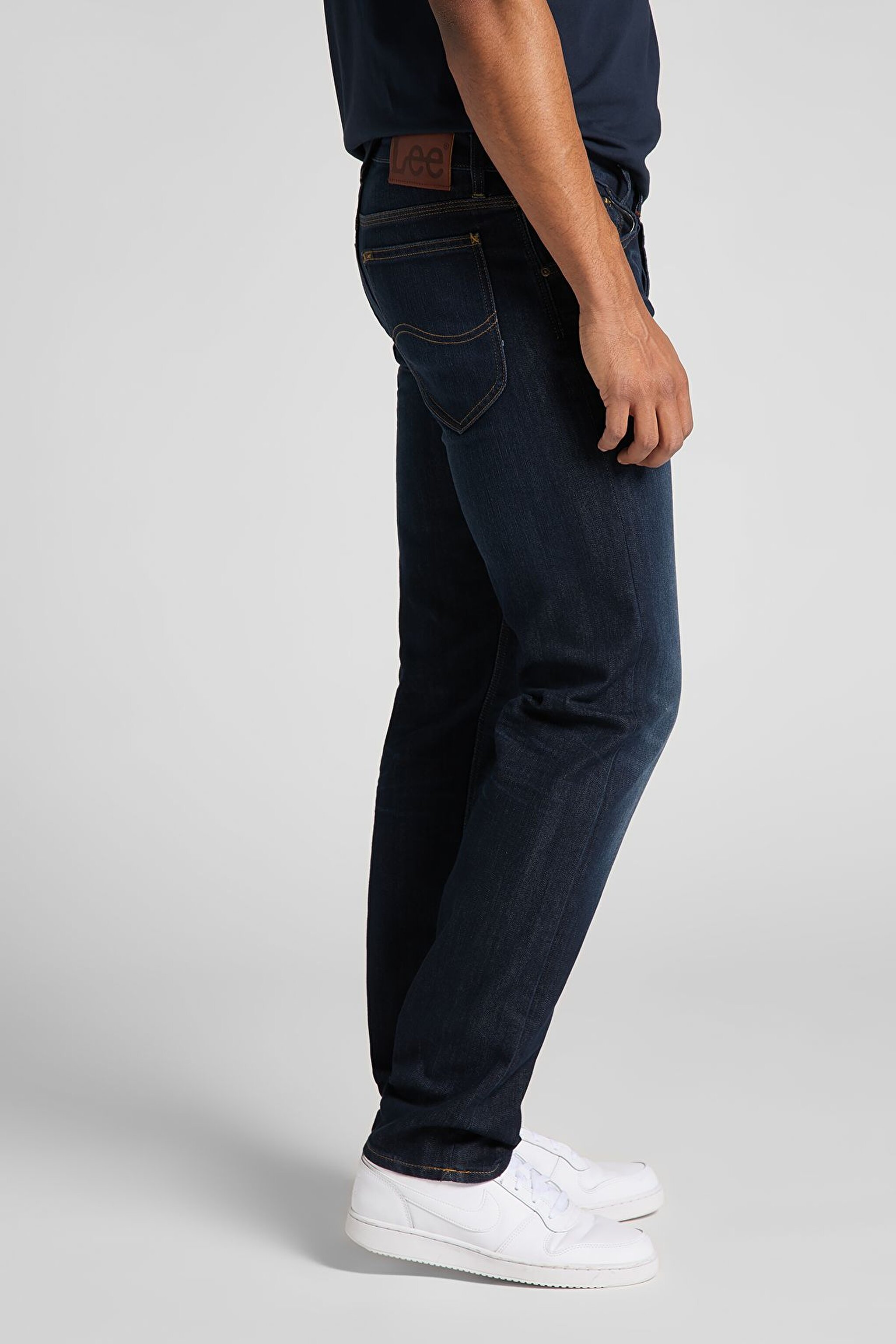 Daren Straight Fit Normal Bel Denim Esnek Jean Kot Pantolon - Dark Blue-L706AADB (görsel 3)