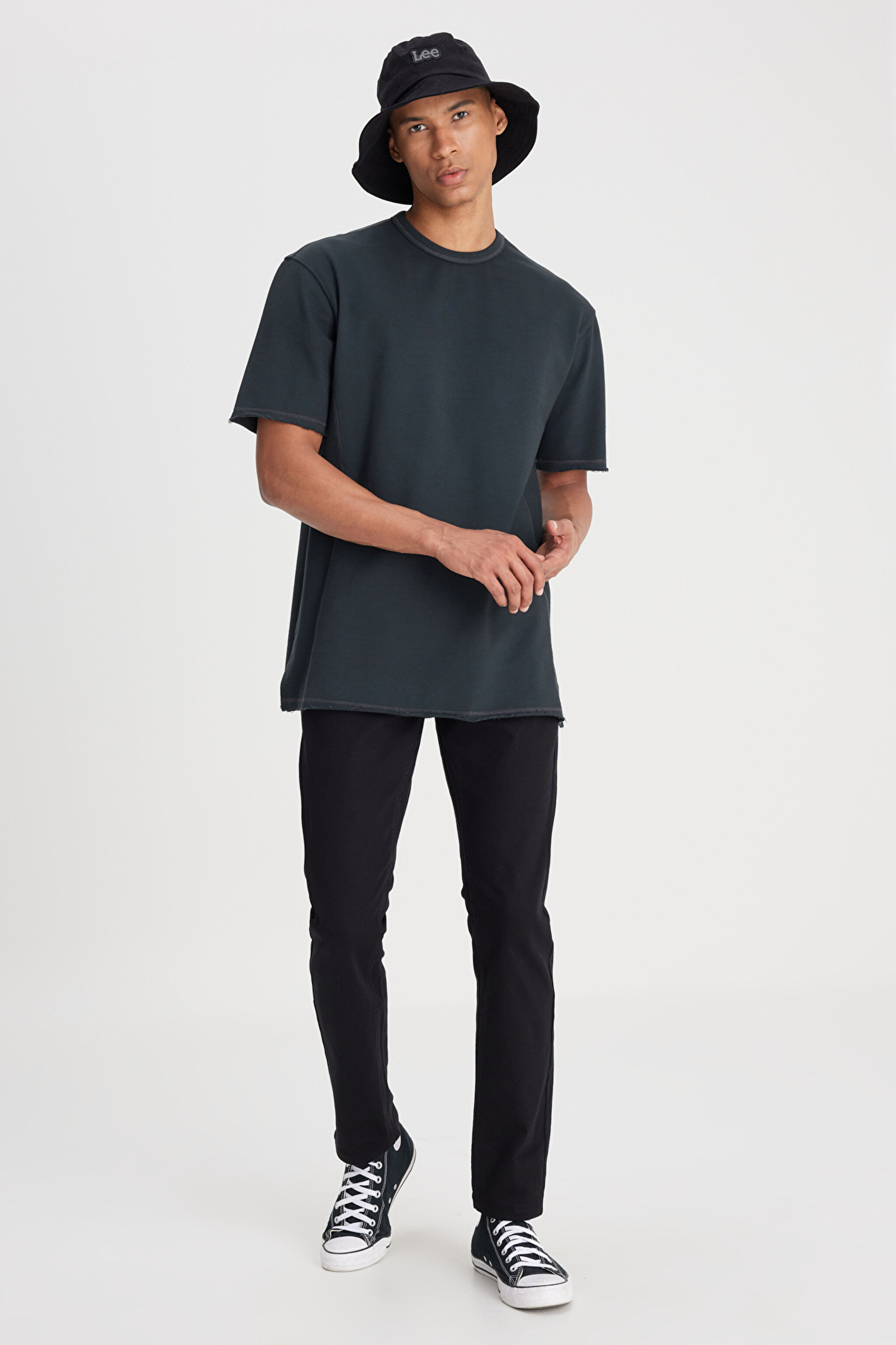 Daren Straight Fit Normal Bel Denim Esnek Jean Kot Pantolon - Black-L706HFAE (görsel 2)