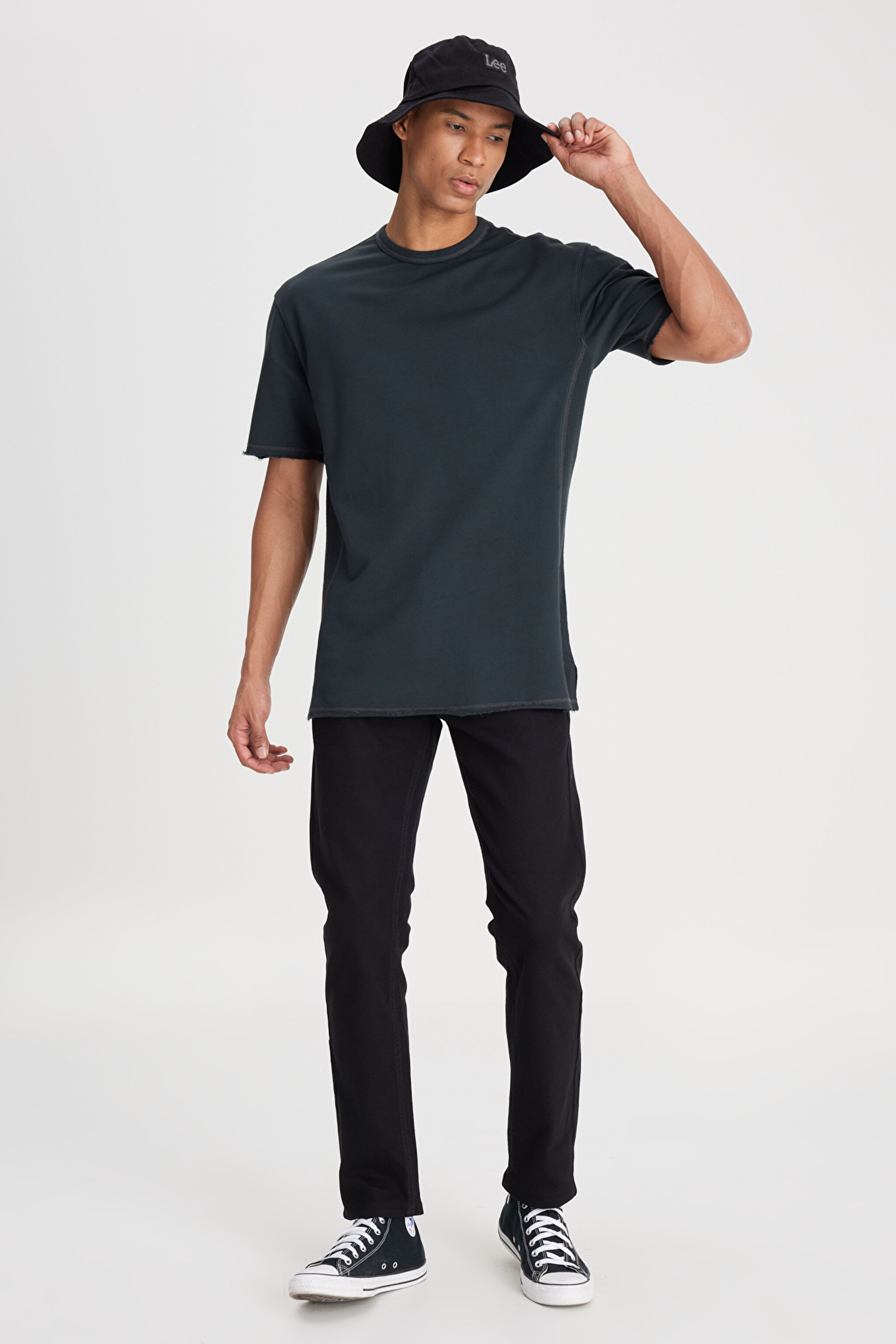Daren Straight Fit Normal Bel Denim Esnek Jean Kot Pantolon - Black-L706HFAE (görsel 3)