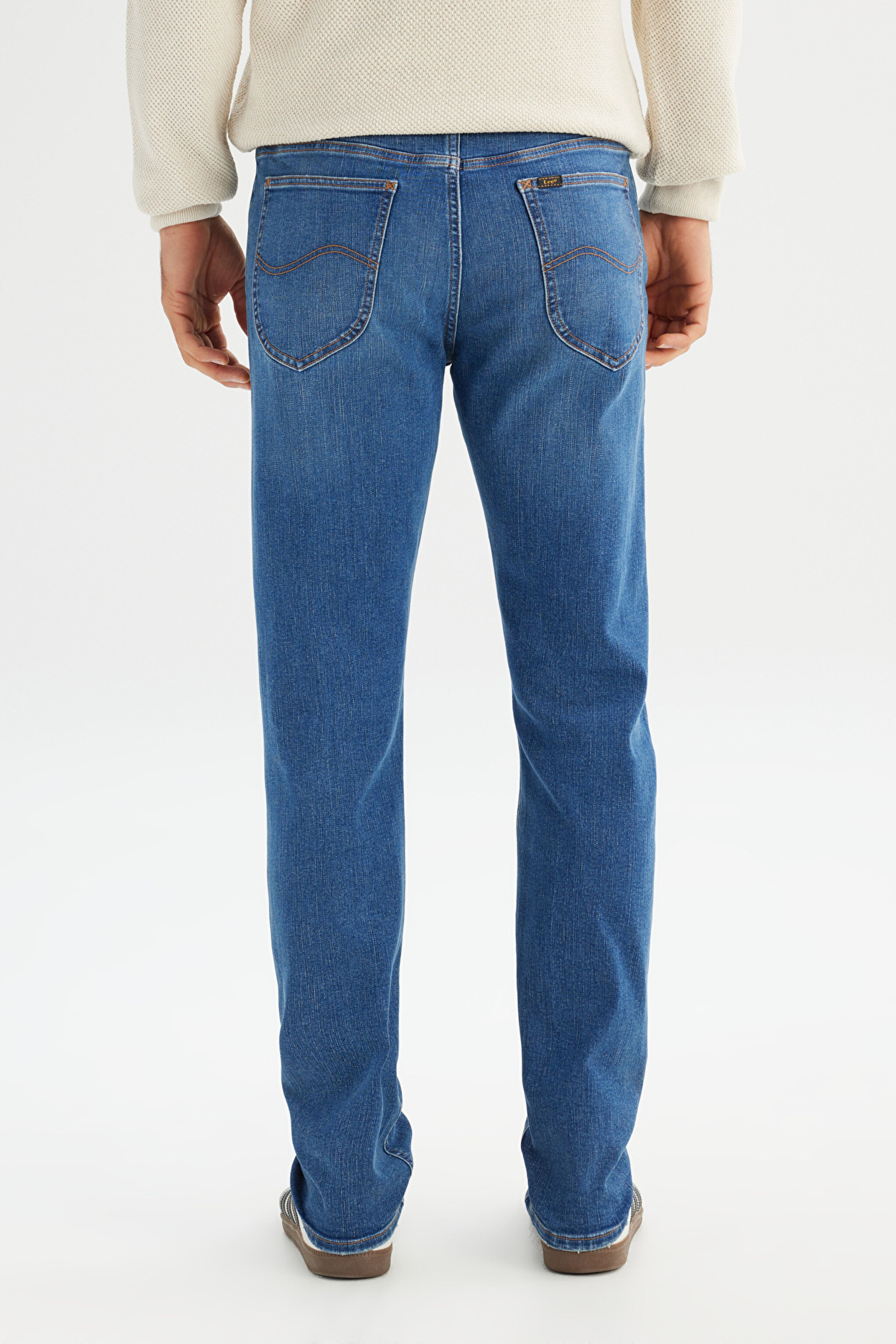 Pamuklu Straight Fit Cepli Esnek Jean Denim Kot Pantolon - Mid Indigo-L70700024381 (görsel 5)