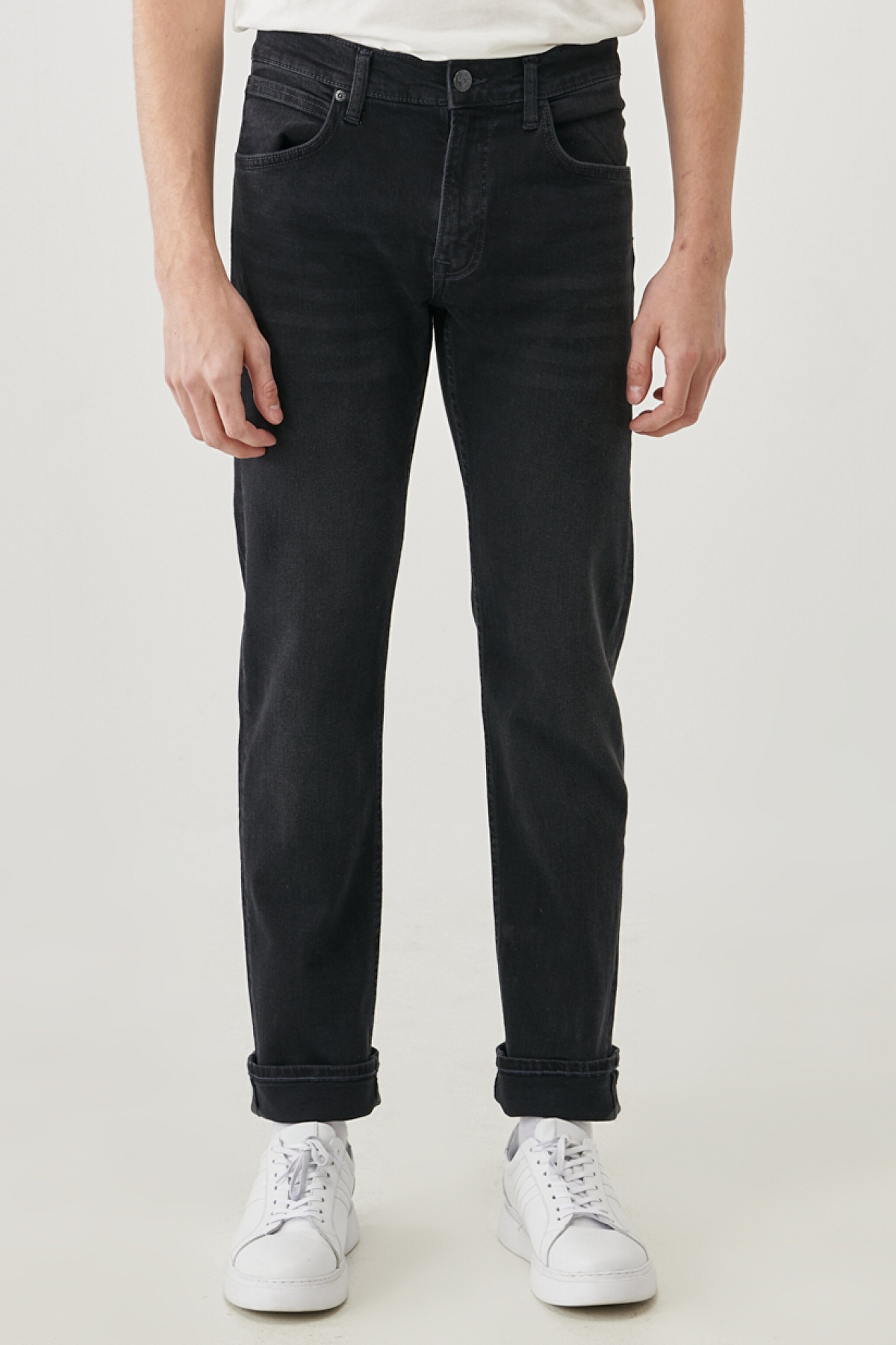 Daren Regular Straight Fit Normal Bel Esnek Jean Kot Pantolon - Bright White-L707014LJ