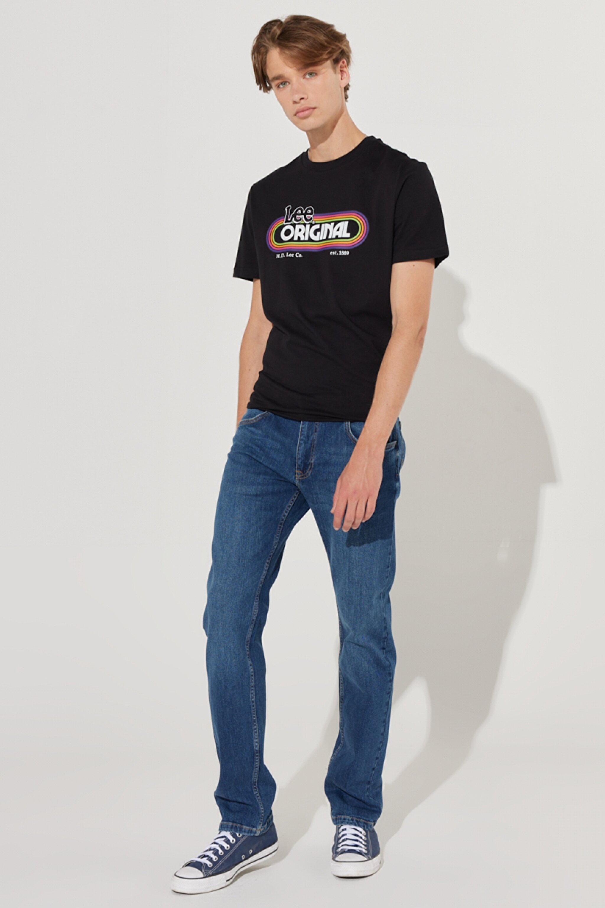 Daren Straight Fit Normal Bel Mavi Esnek Jean Kot Pantolon - Mid Blue-L707042XT (görsel 4)
