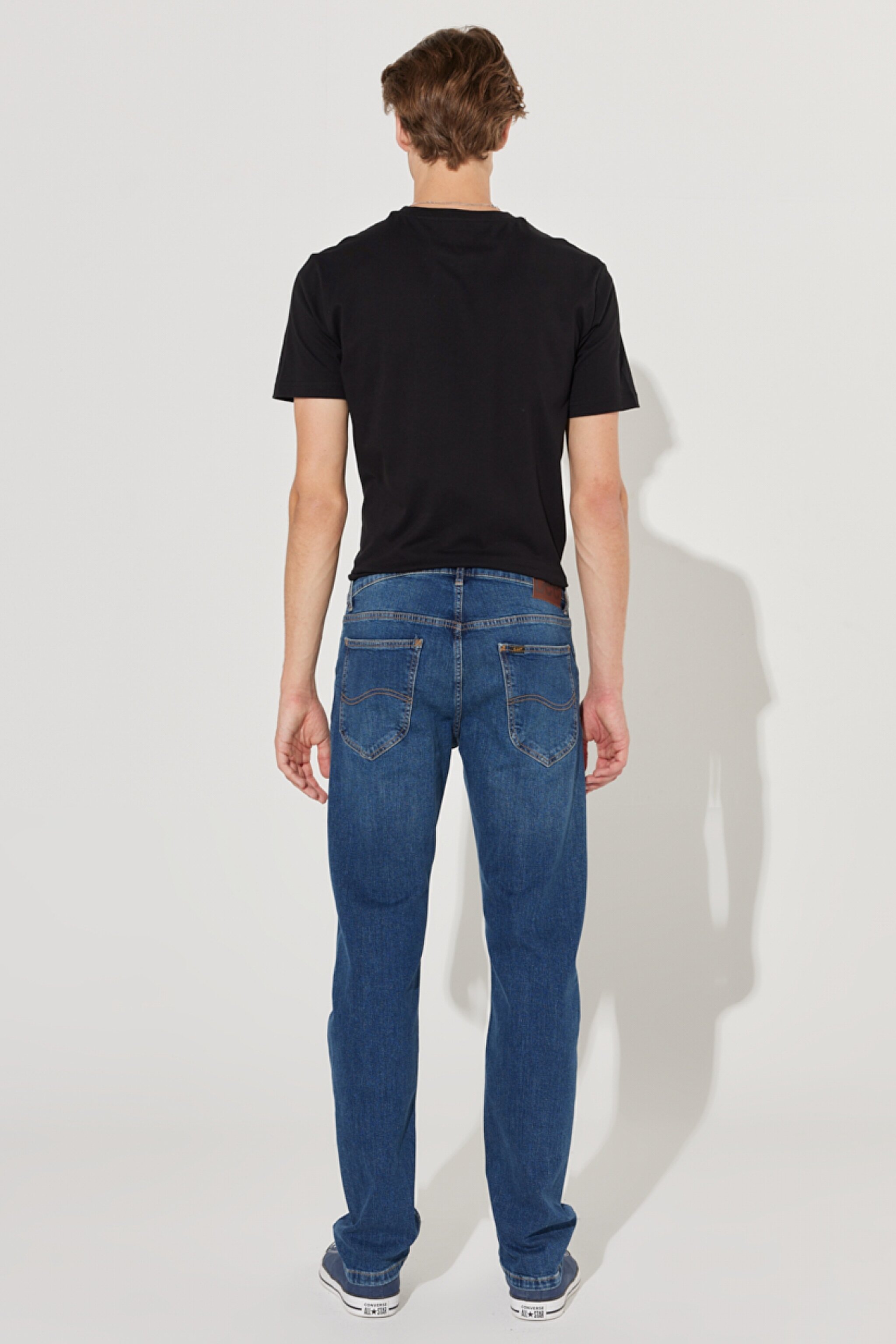Daren Straight Fit Normal Bel Mavi Esnek Jean Kot Pantolon - Mid Blue-L707042XT (görsel 8)