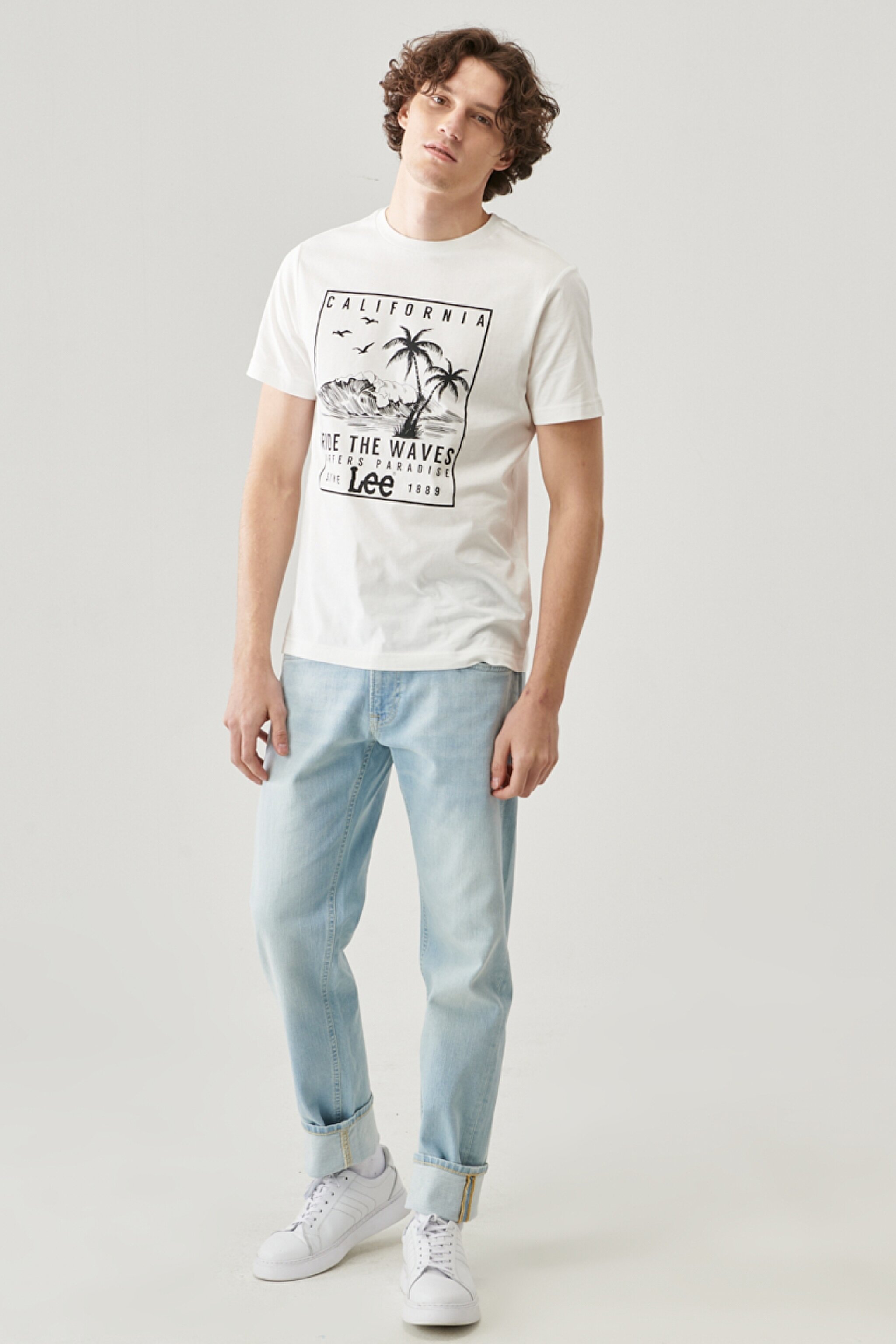 Daren Straight Fit Normal Bel Denim Esnek Jean Kot Pantolon - Bleached Dale-L707DHVJ (görsel 4)