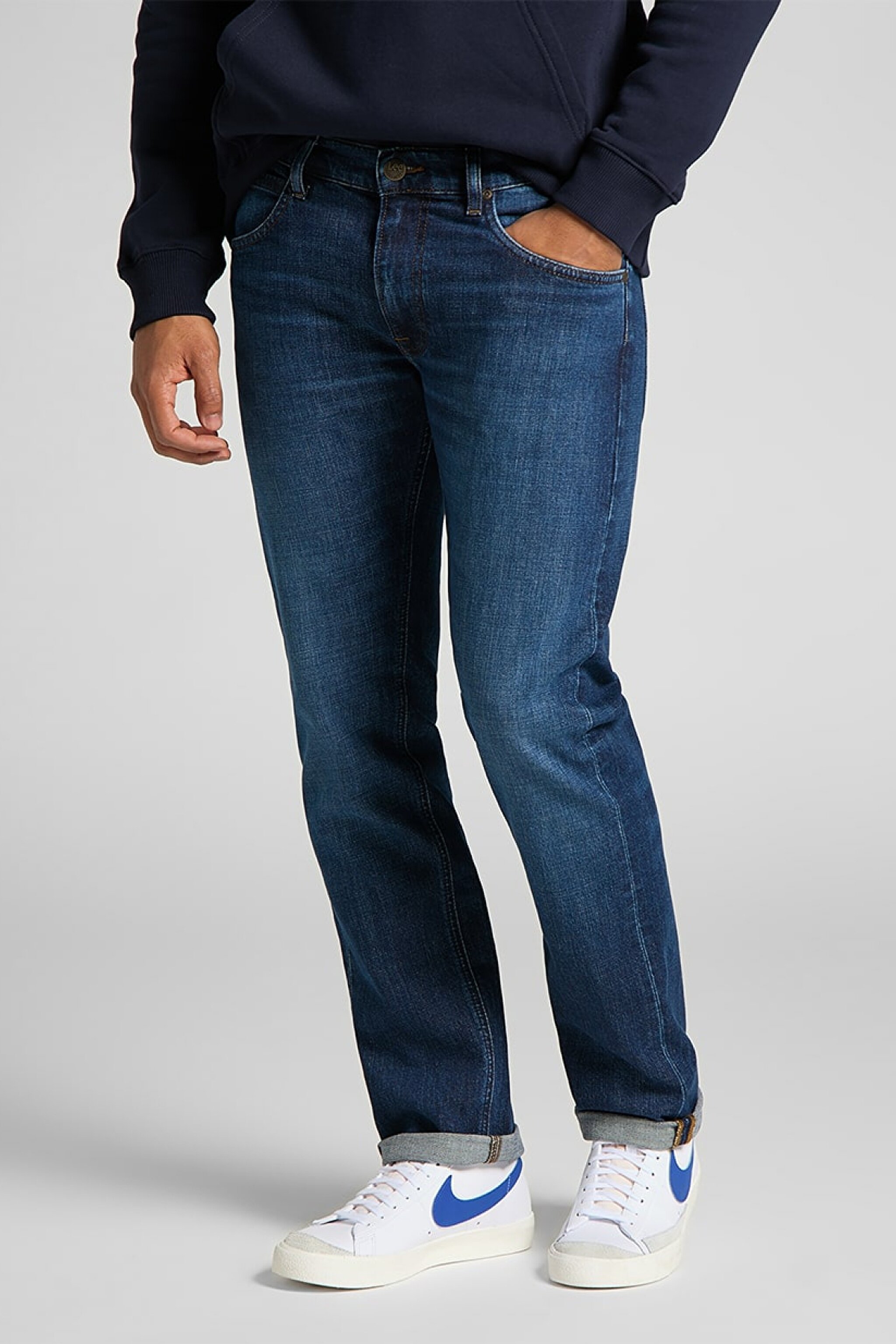 Straight Fit Normal Bel Denim Esnek Jean Kot Pantolon