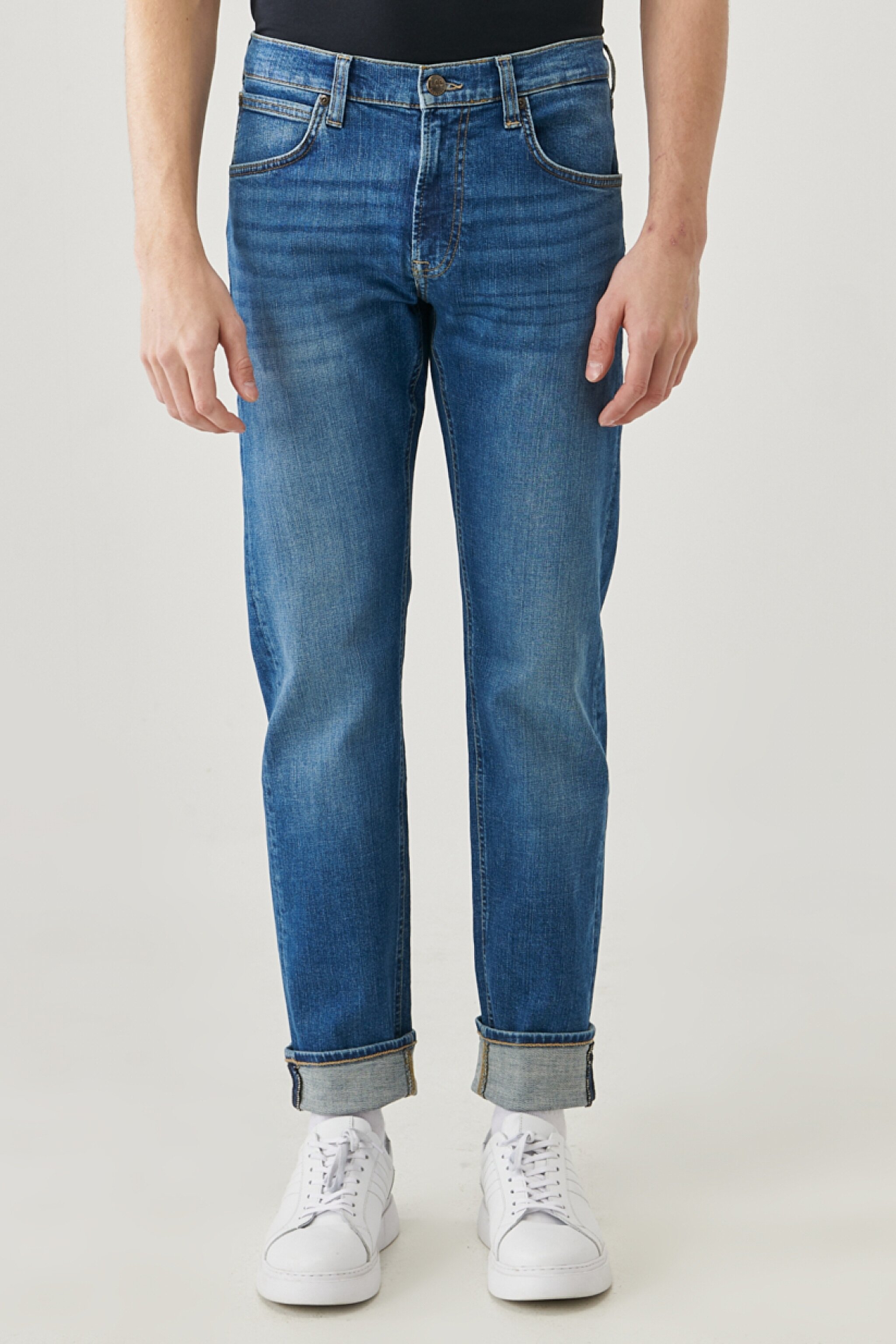 Daren Zip Fly Regular Straight %100 Pamuk Jean Pantolon - Dk Visual Cody-L707NLUC