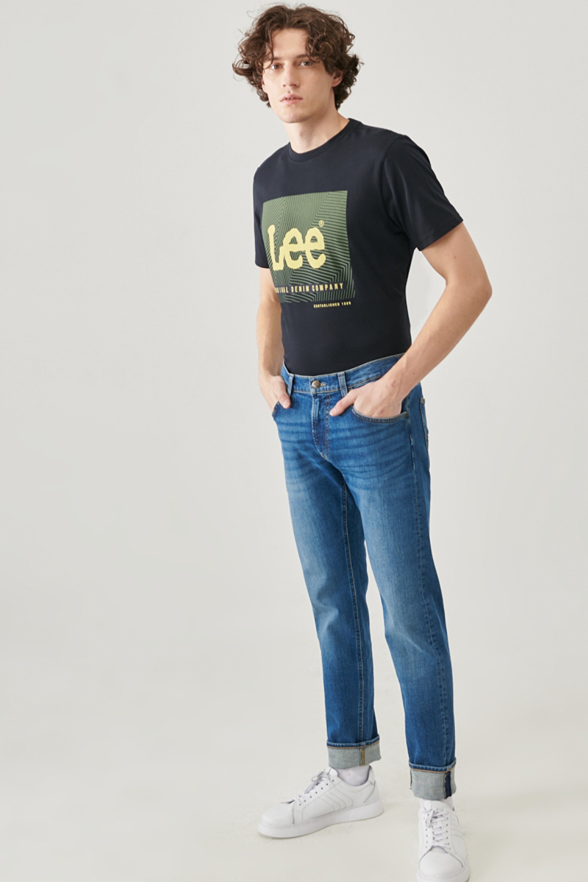 Daren Zip Fly Regular Straight %100 Pamuk Jean Pantolon L707NLUC