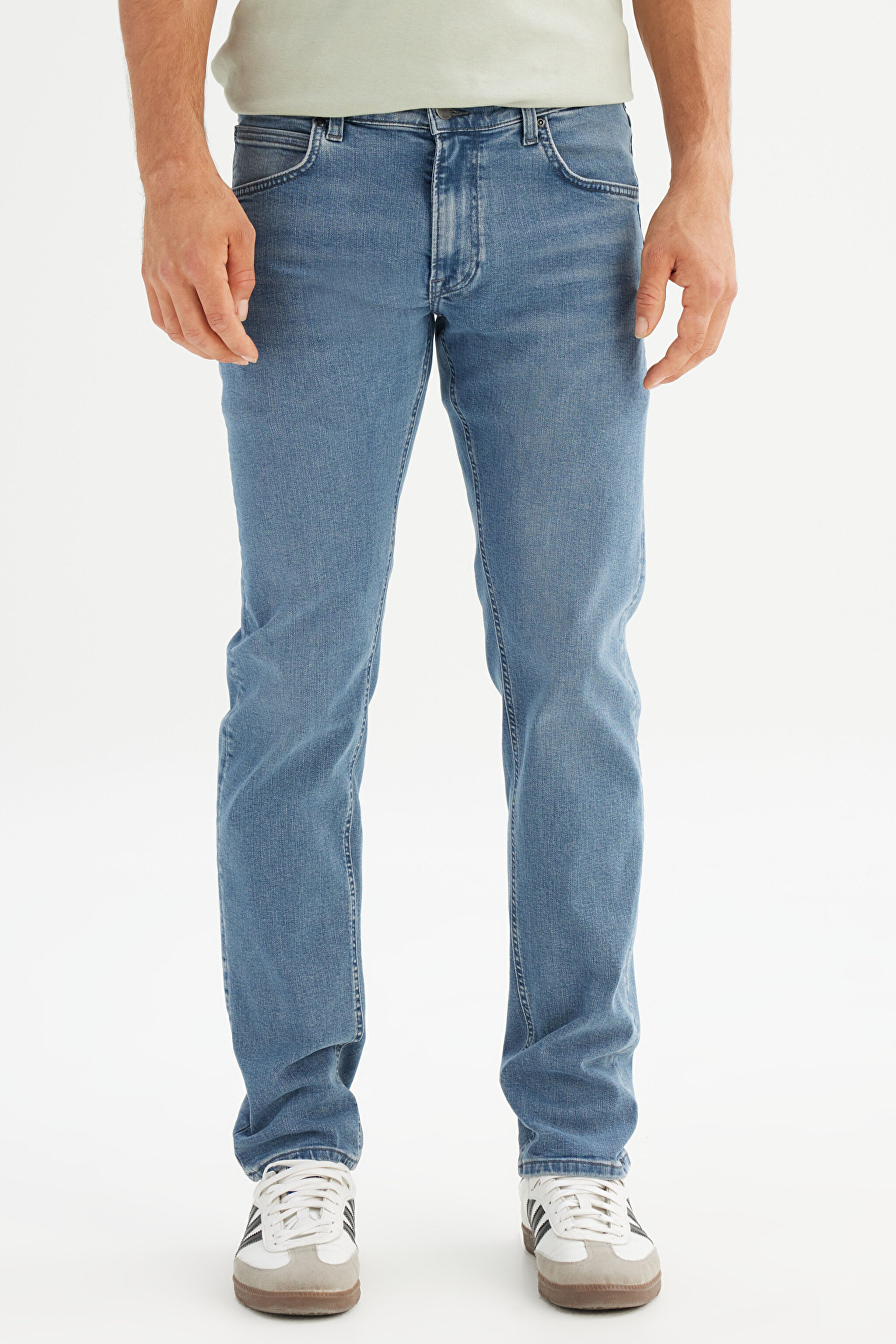 Daren Regular Straight Fit Normal Bel Esnek Jean Kot Pantolon - Storm Cloud-L707PTFL (görsel 2)
