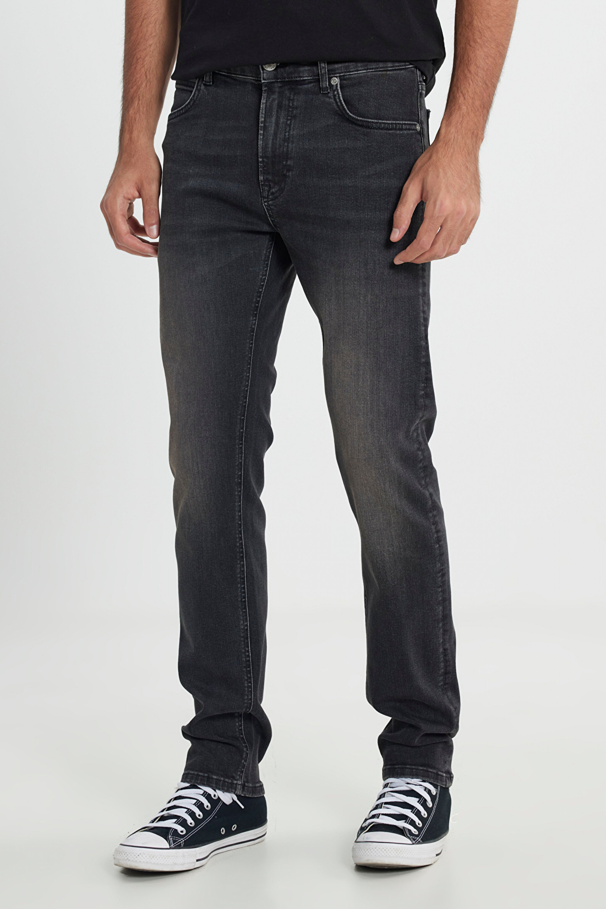 Daren Straight Fit Normal Bel Denim Esnek Jean Kot Pantolon - Dk Worn Magnet-L707PYCB (görsel 4)