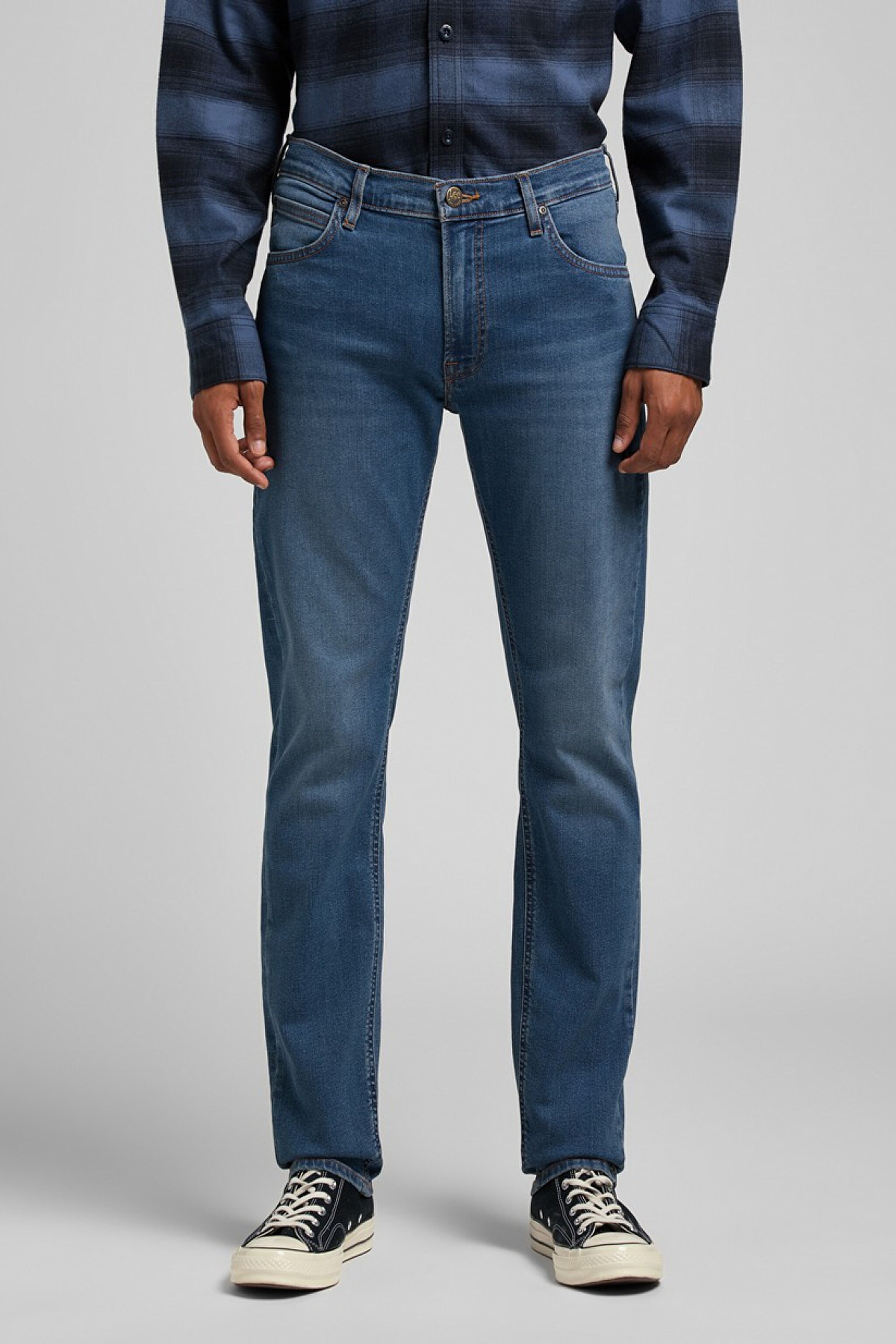Daren Regular Straight Fit Normal Bel Esnek Jean Kot Pantolon - Mid Worn Tinted-L707SQBG (görsel 2)