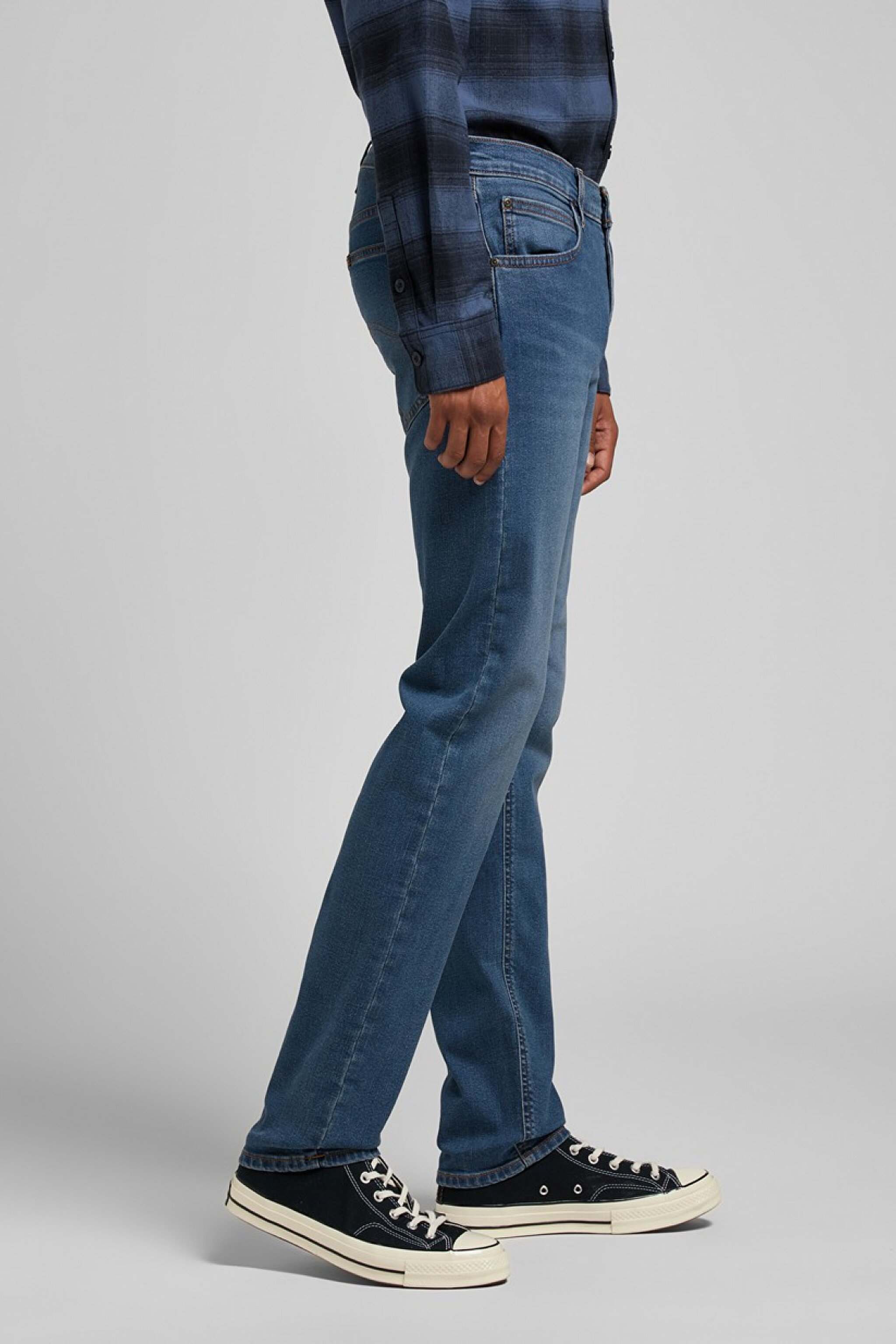 Daren Regular Straight Fit Normal Bel Esnek Jean Kot Pantolon - Mid Worn Tinted-L707SQBG (görsel 3)