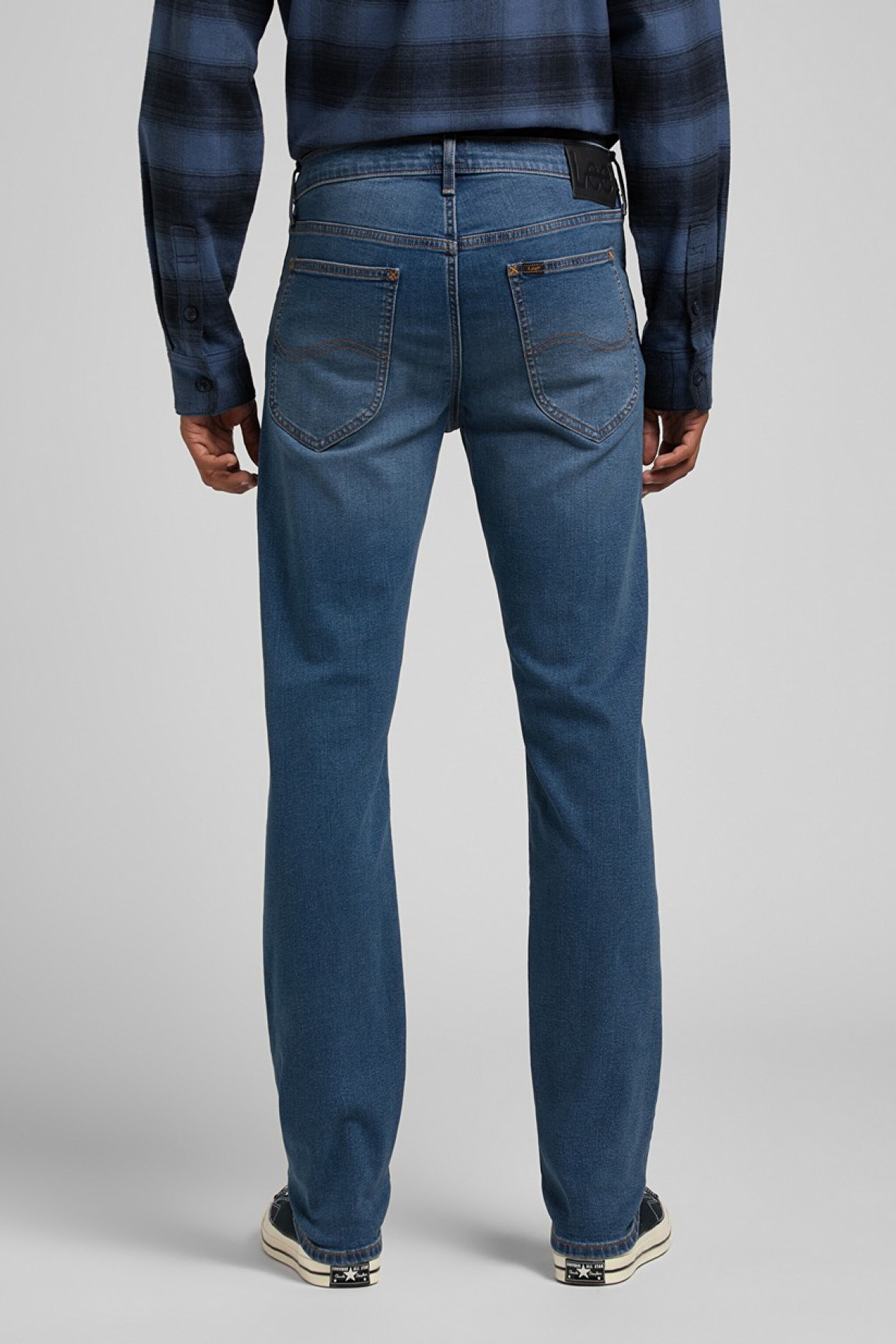 Daren Regular Straight Fit Normal Bel Esnek Jean Kot Pantolon - Mid Worn Tinted-L707SQBG (görsel 5)