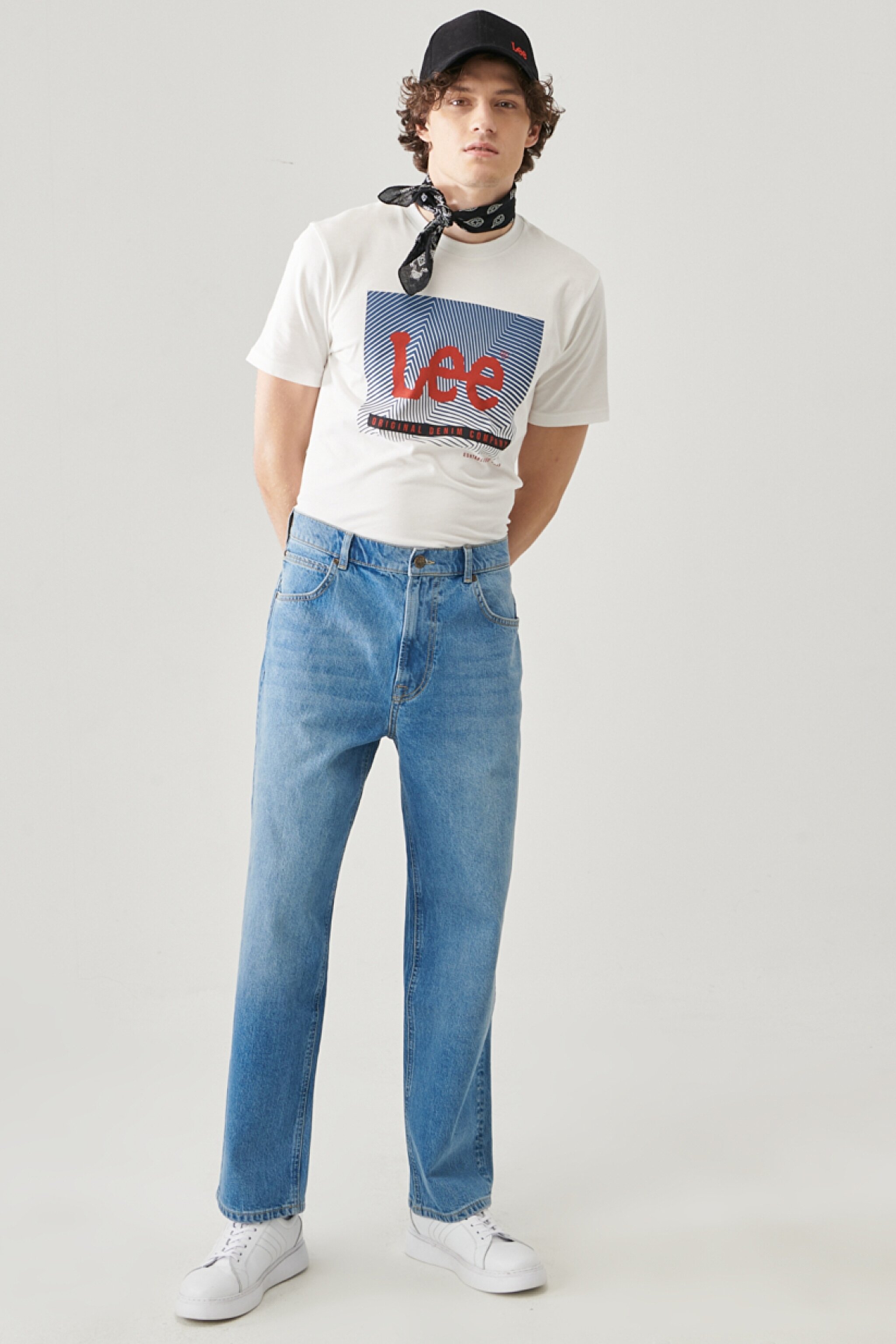 Asher Loose Fit Rahat Kesim Normal Bel Esnek Jean Kot Pantolon - Mid Soho-L70EMWKP