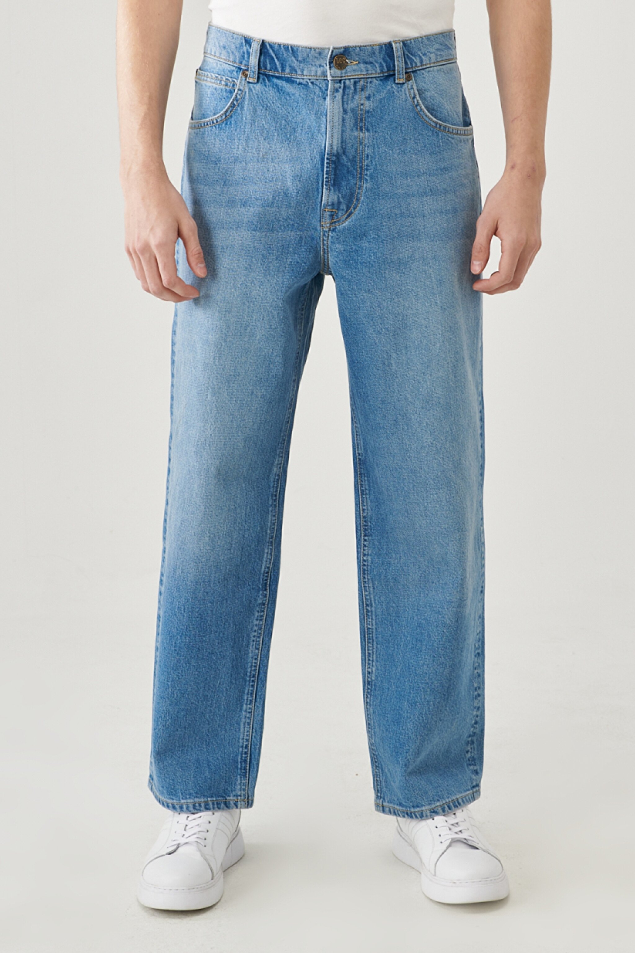 Asher Loose Fit Rahat Kesim Normal Bel Esnek Jean Kot Pantolon - Mid Soho-L70EMWKP (görsel 3)