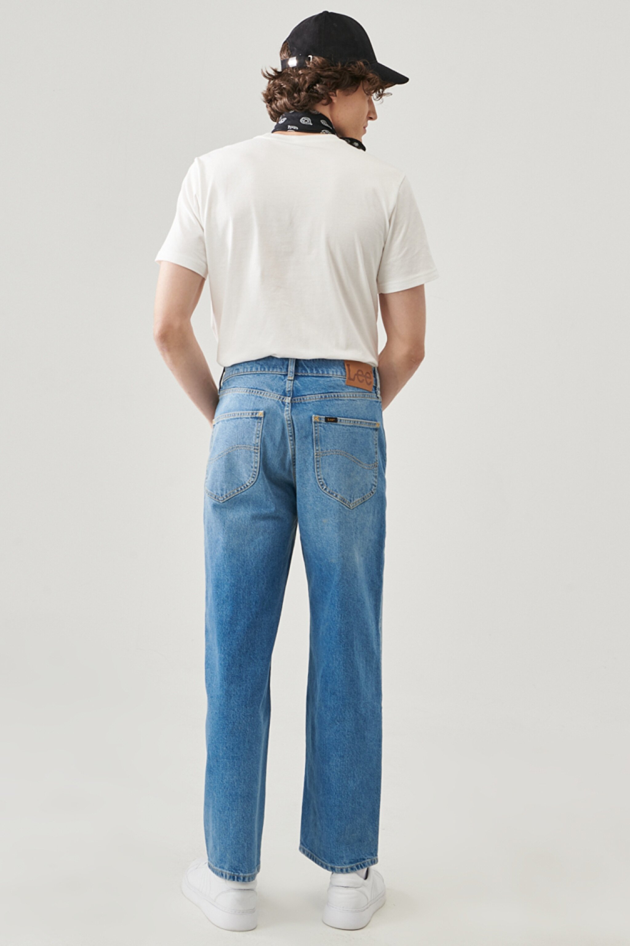 Asher Loose Fit Rahat Kesim Normal Bel Esnek Jean Kot Pantolon - Mid Soho-L70EMWKP (görsel 5)