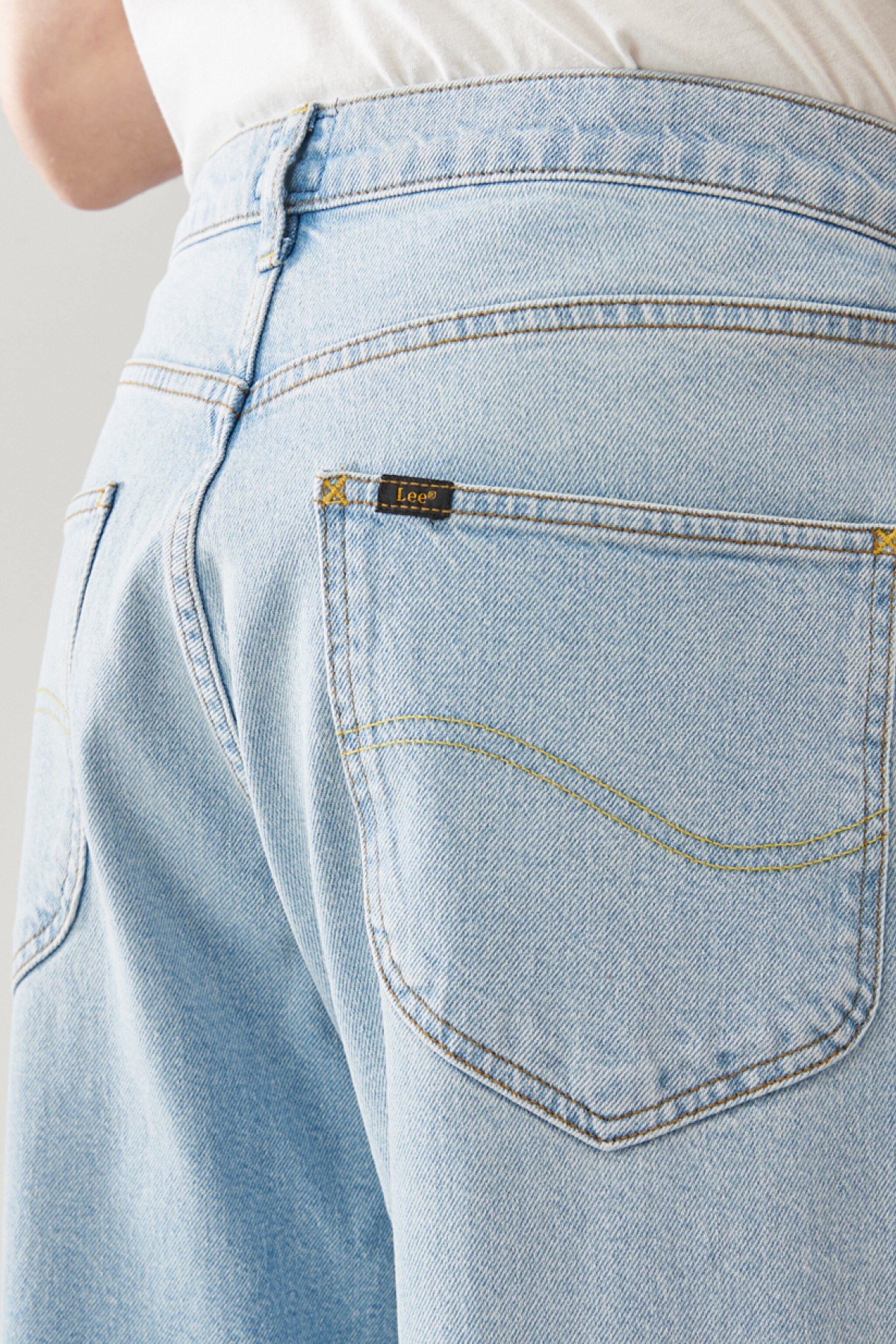 Loose Straight Fit Denim Jean Kot Pantolon - Light Alton-L70EOWJU (görsel 5)