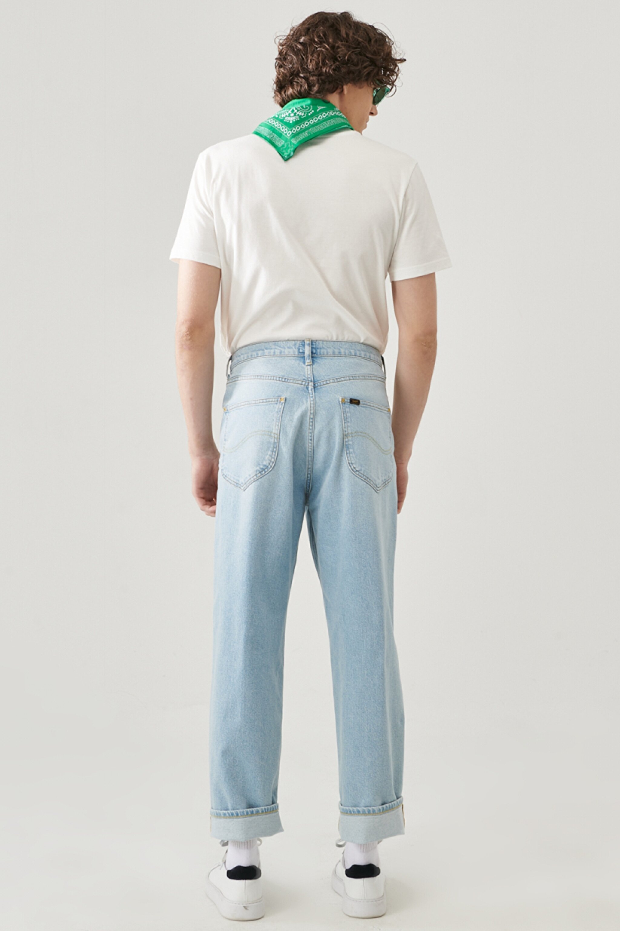 Loose Straight Fit Denim Jean Kot Pantolon - Light Alton-L70EOWJU (görsel 6)
