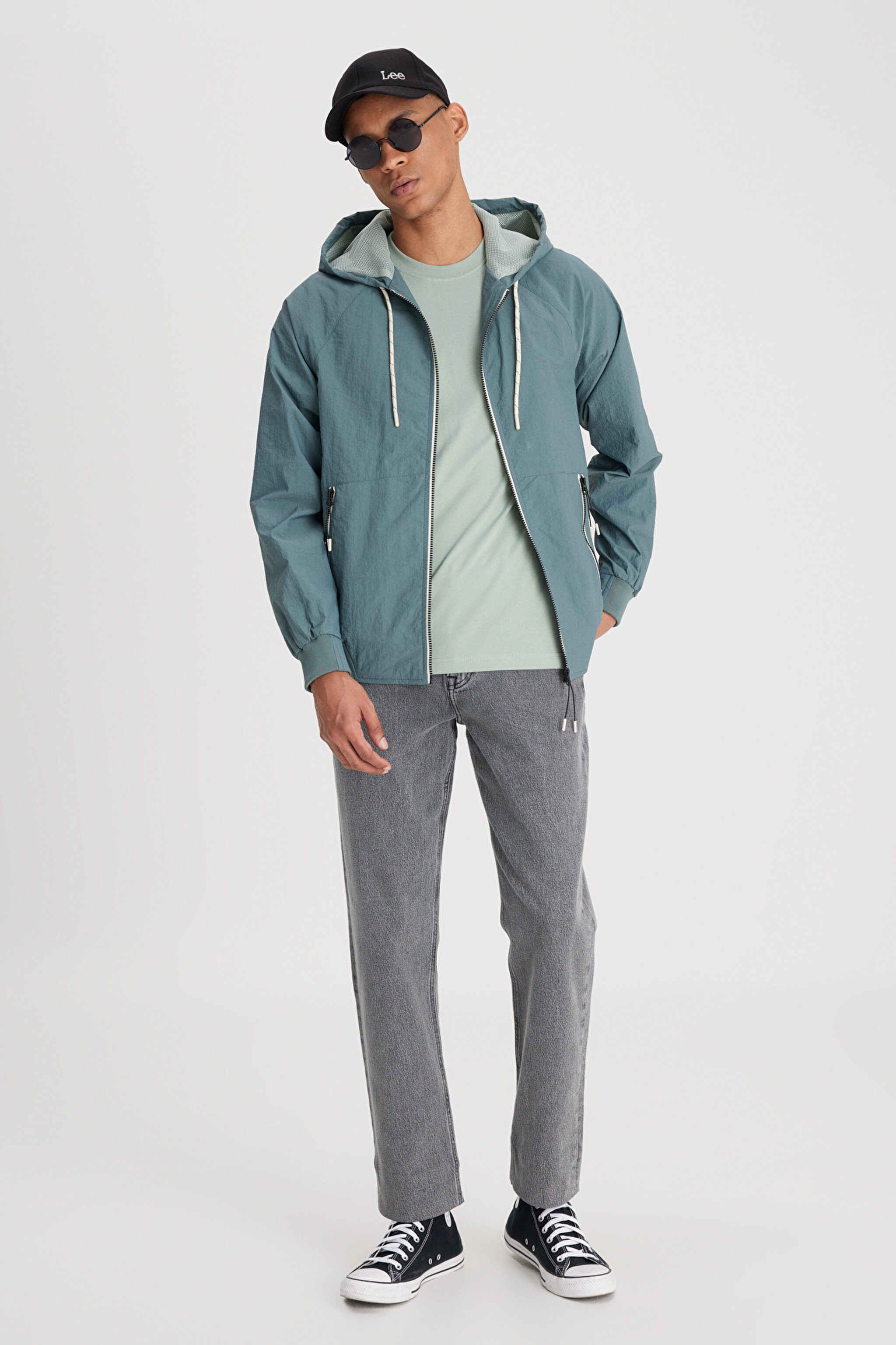 West Relaxed Straight Fit Normal Bel Gri Esnek Jean Kot Pantolon - Slate Acid-L70W034GX