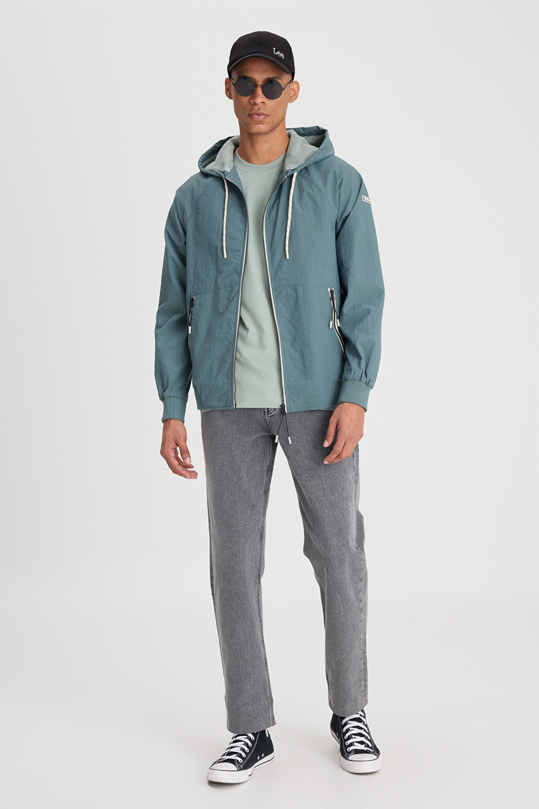 West Relaxed Straight Fit Normal Bel Gri Esnek Jean Kot Pantolon - Slate Acid-L70W034GX (görsel 2)