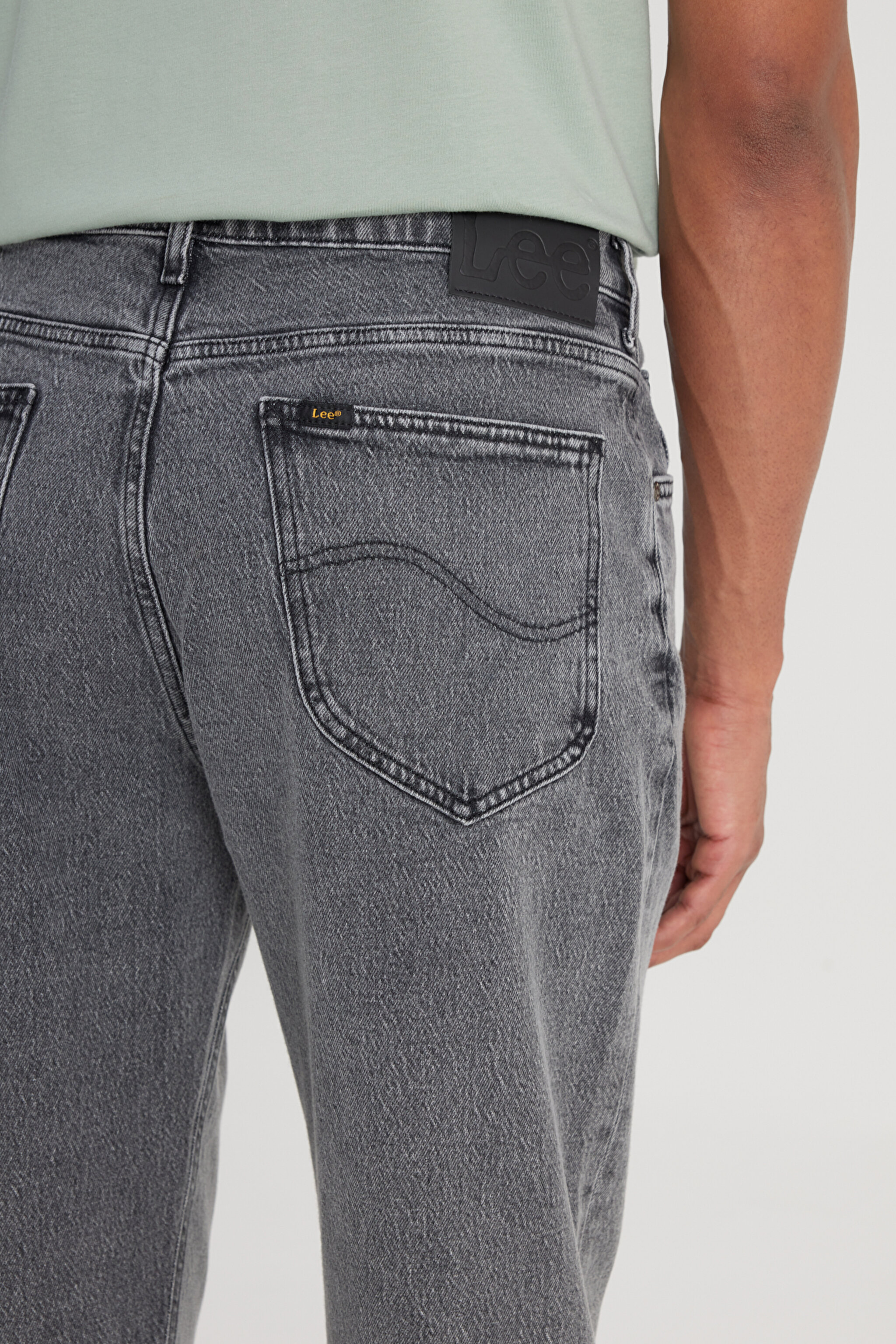 West Relaxed Straight Fit Normal Bel Gri Esnek Jean Kot Pantolon - Slate Acid-L70W034GX (görsel 4)