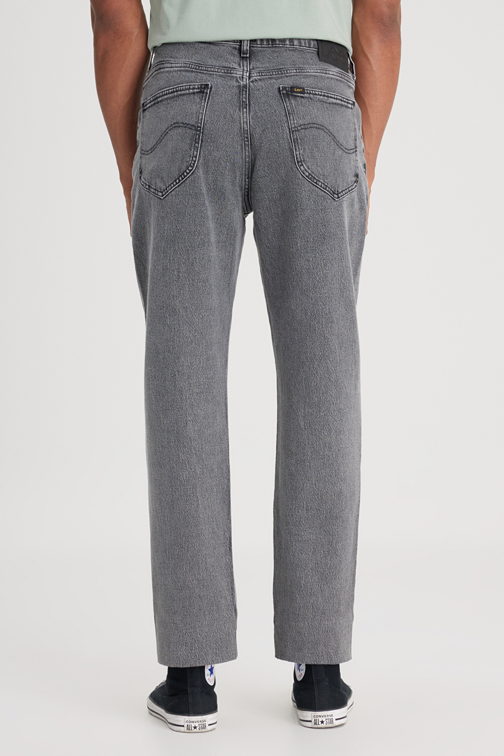 West Relaxed Straight Fit Normal Bel Gri Esnek Jean Kot Pantolon - Slate Acid-L70W034GX (görsel 6)